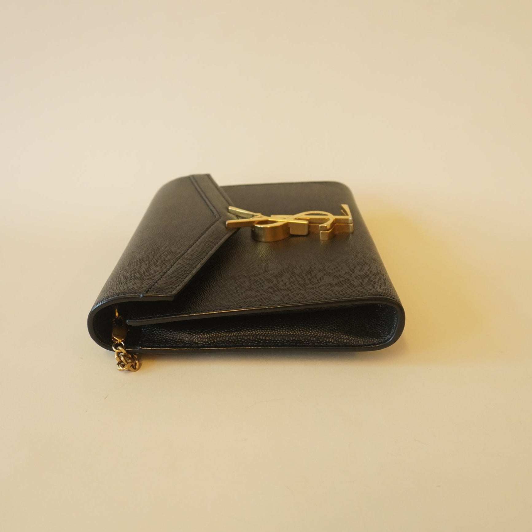 PRE-OWNED Grain De Poudre Monogram Cassandra Chain Wallet or Shoulder Bag