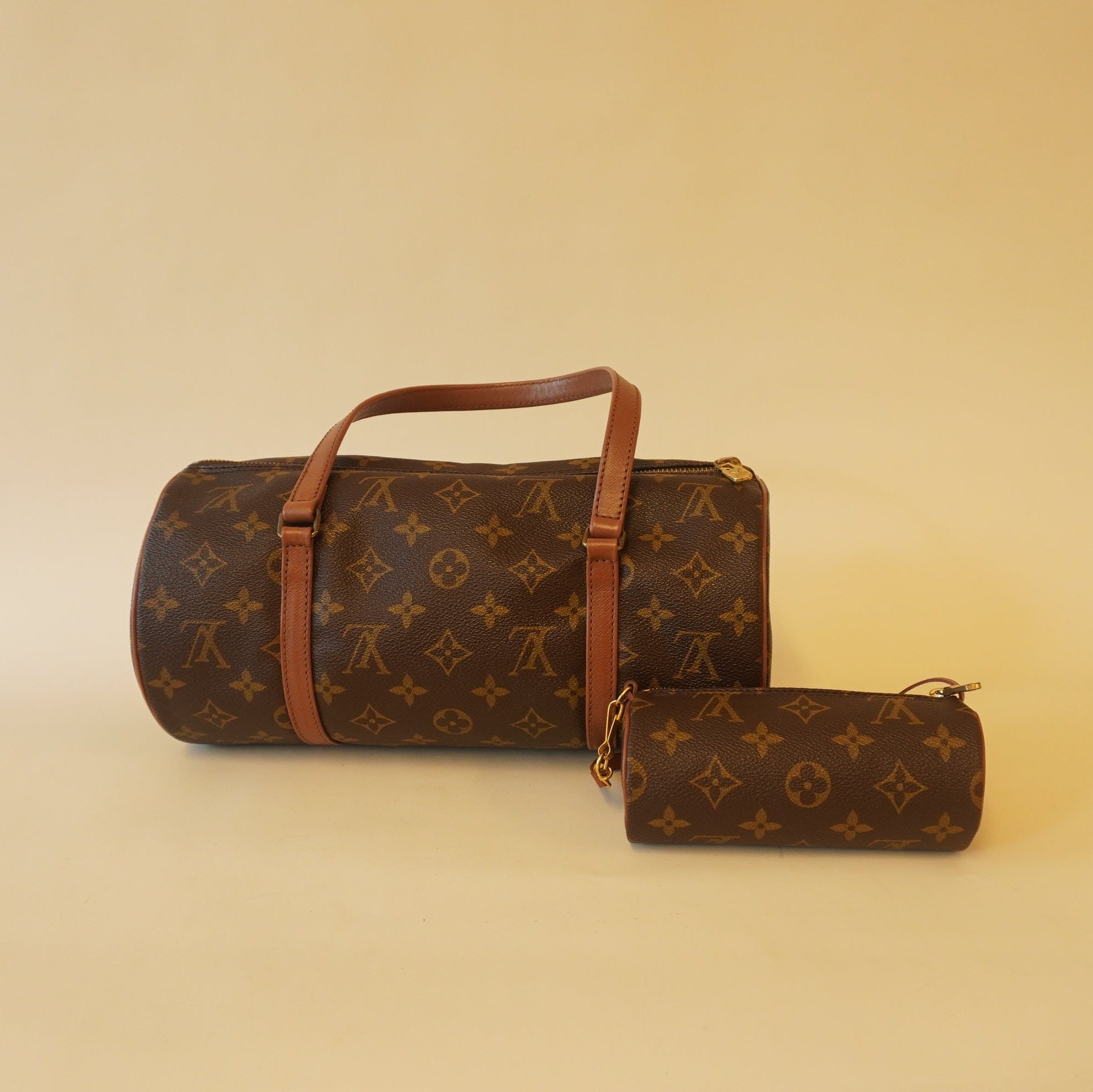 PRE-OWNED LV Monogram Canvas Papillon Shoulder Bag