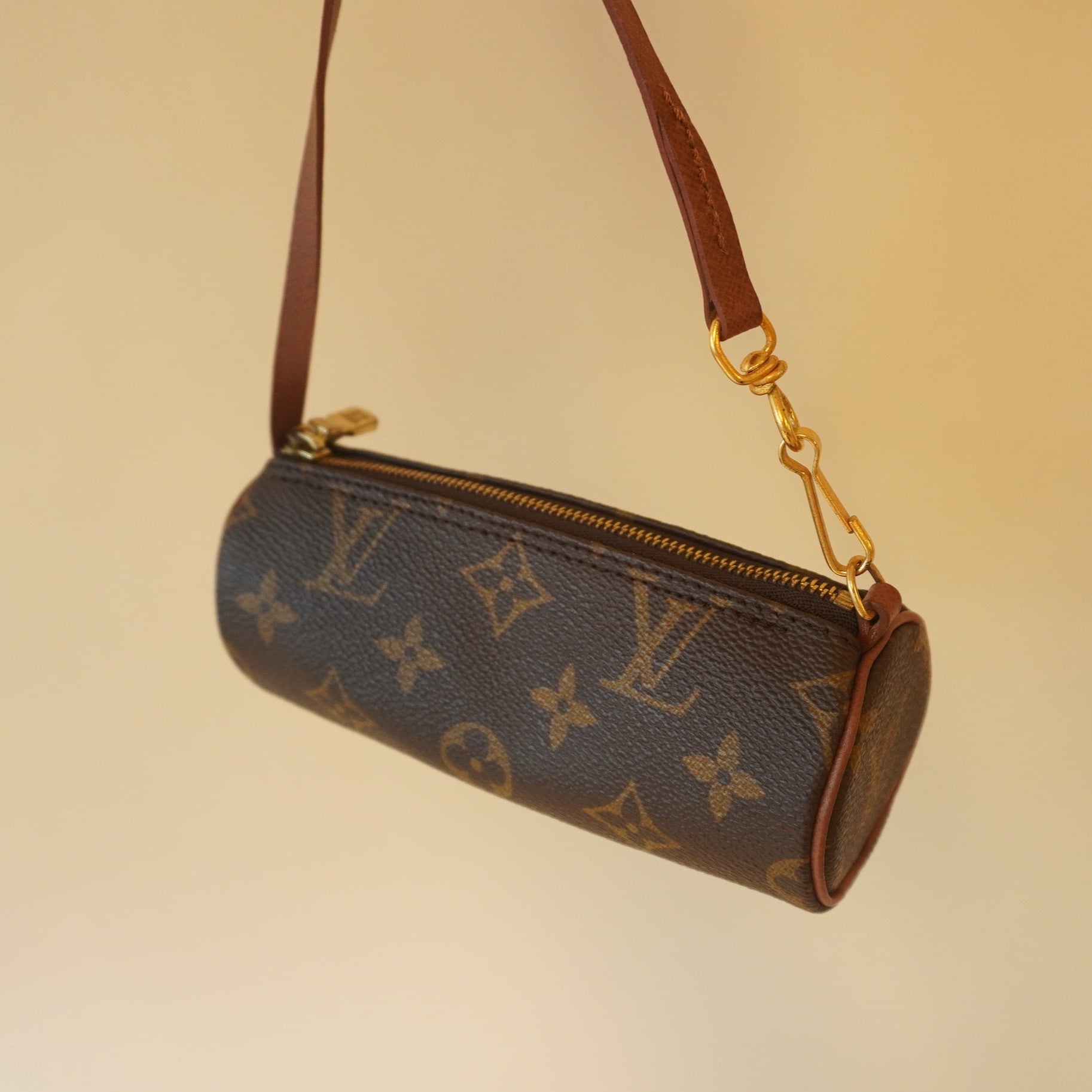 PRE-OWNED LV Monogram Canvas Papillon Shoulder Bag