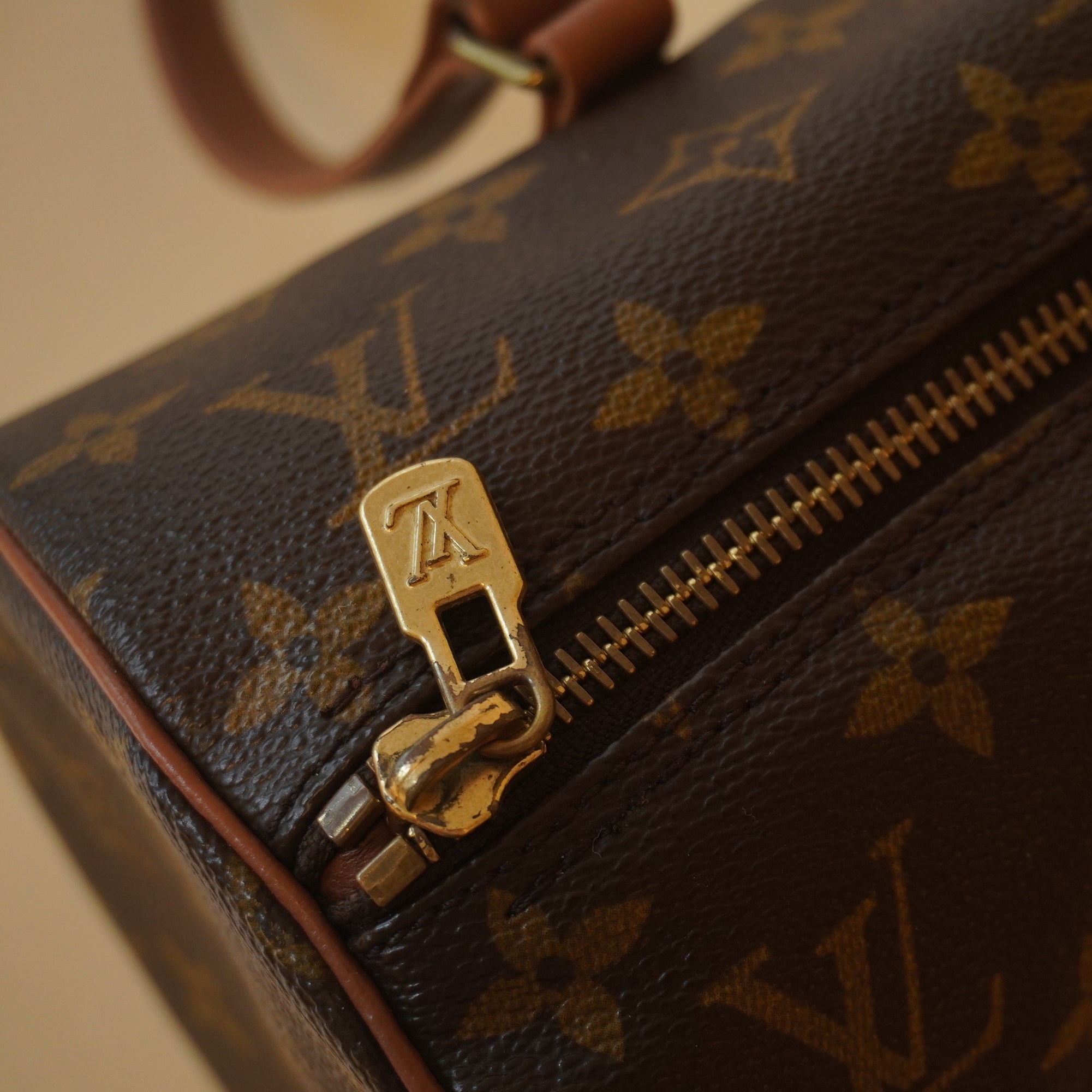 PRE-OWNED LV Monogram Canvas Papillon Shoulder Bag