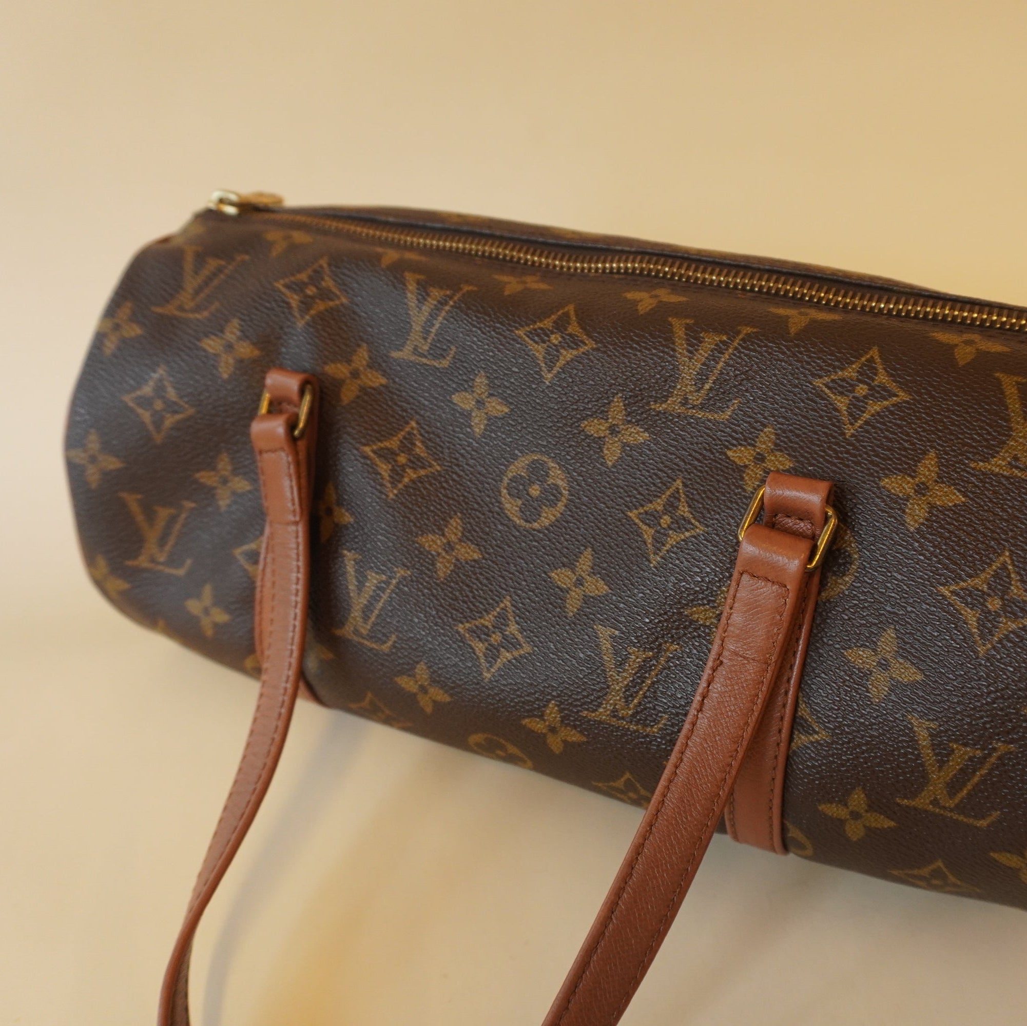 PRE-OWNED LV Monogram Canvas Papillon Shoulder Bag