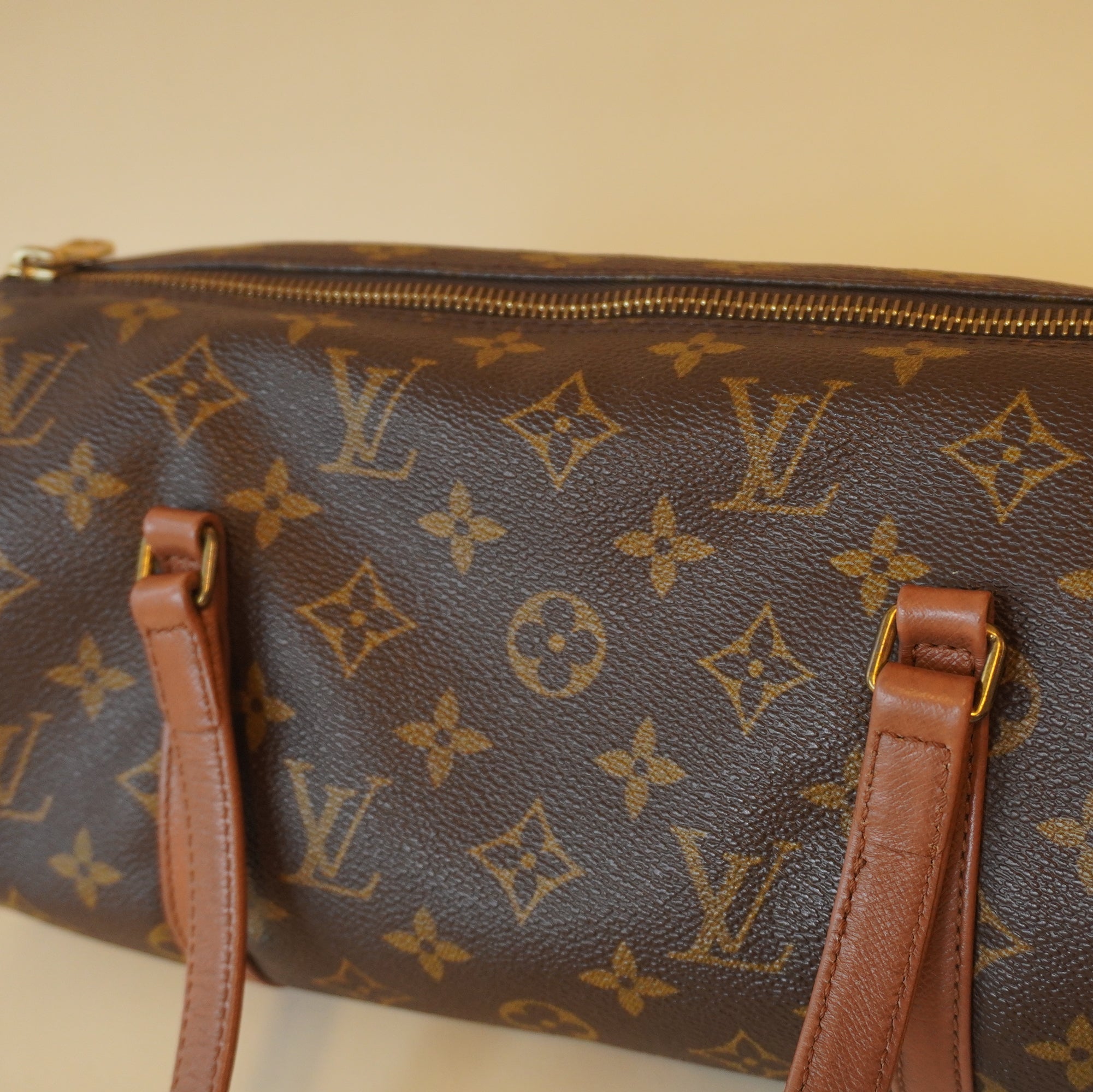 PRE-OWNED LV Monogram Canvas Papillon Shoulder Bag