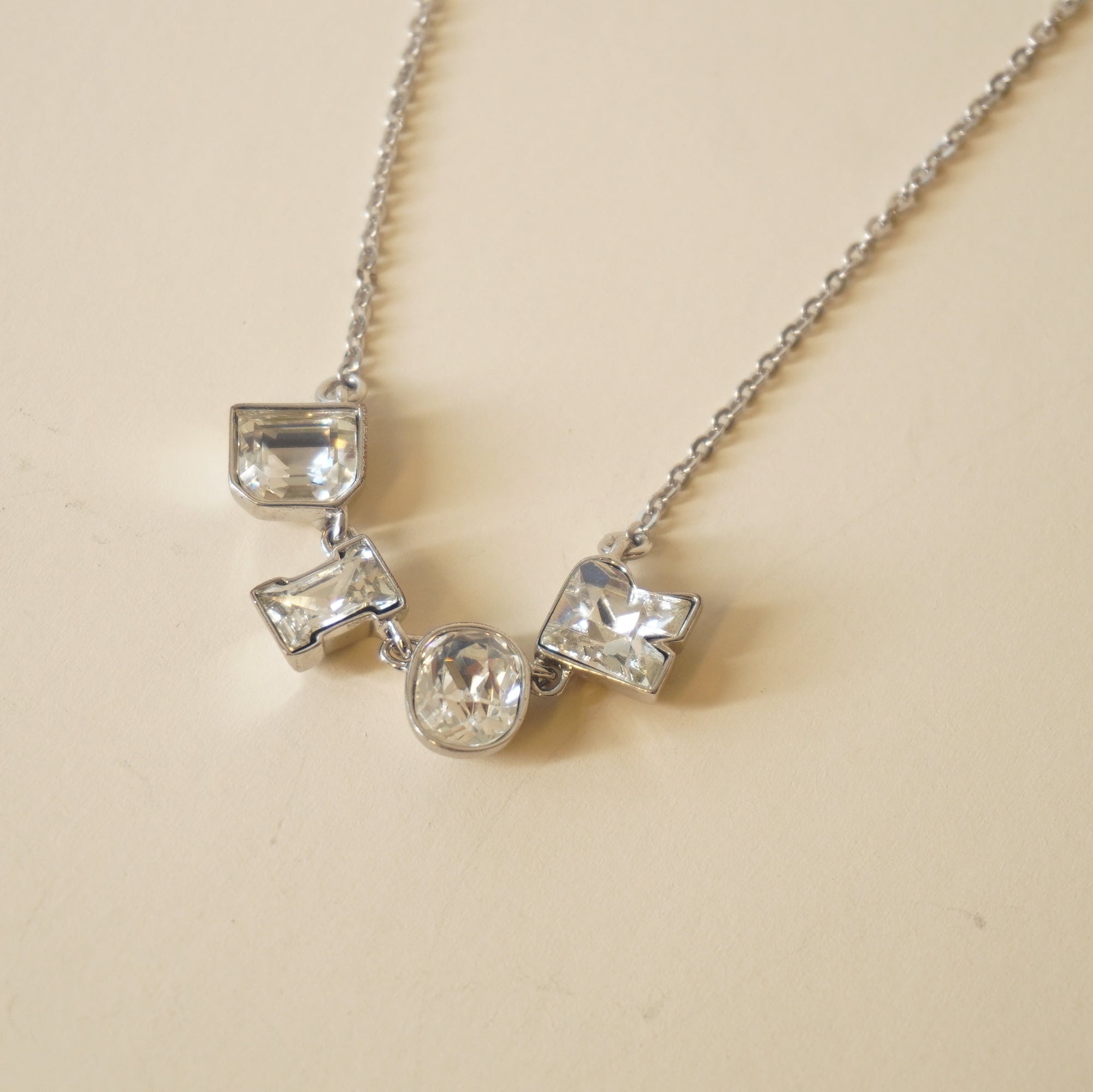 PRE-OWNED Galiano Silver Hardware Rhinestones