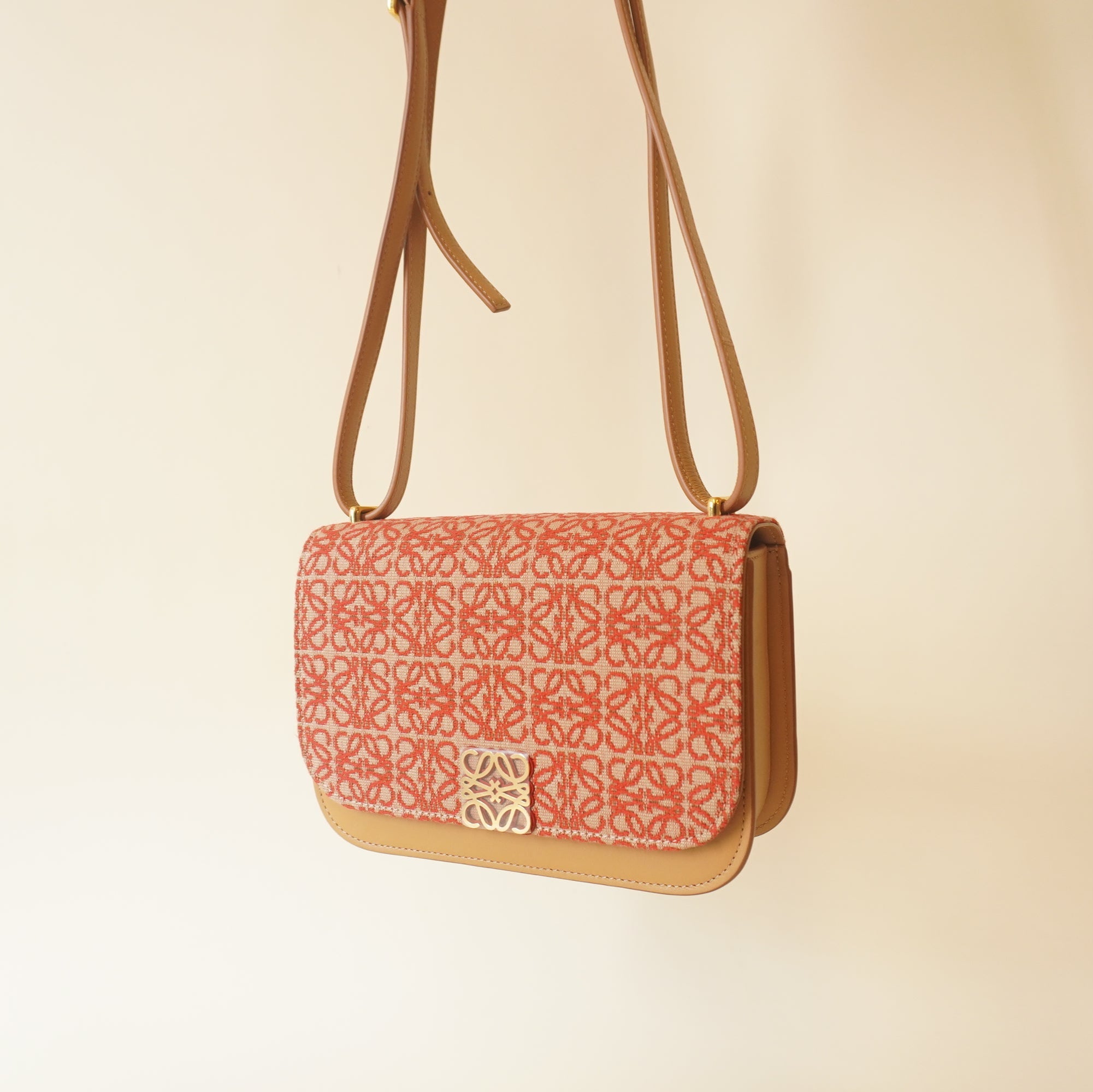 PRE-OWNED Goya Calfskin Crossbody Bag