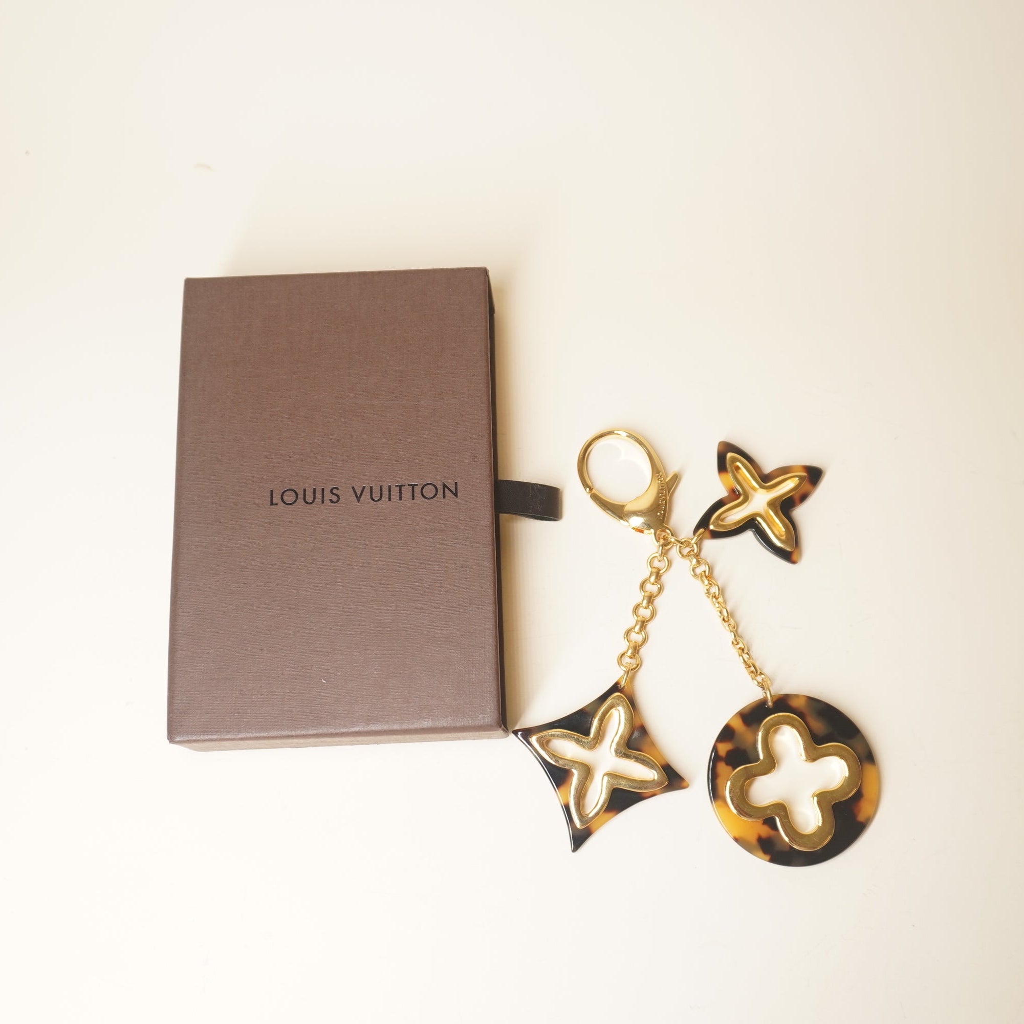 PRE-OWNED LV Insolence Bag Charm Ecaille