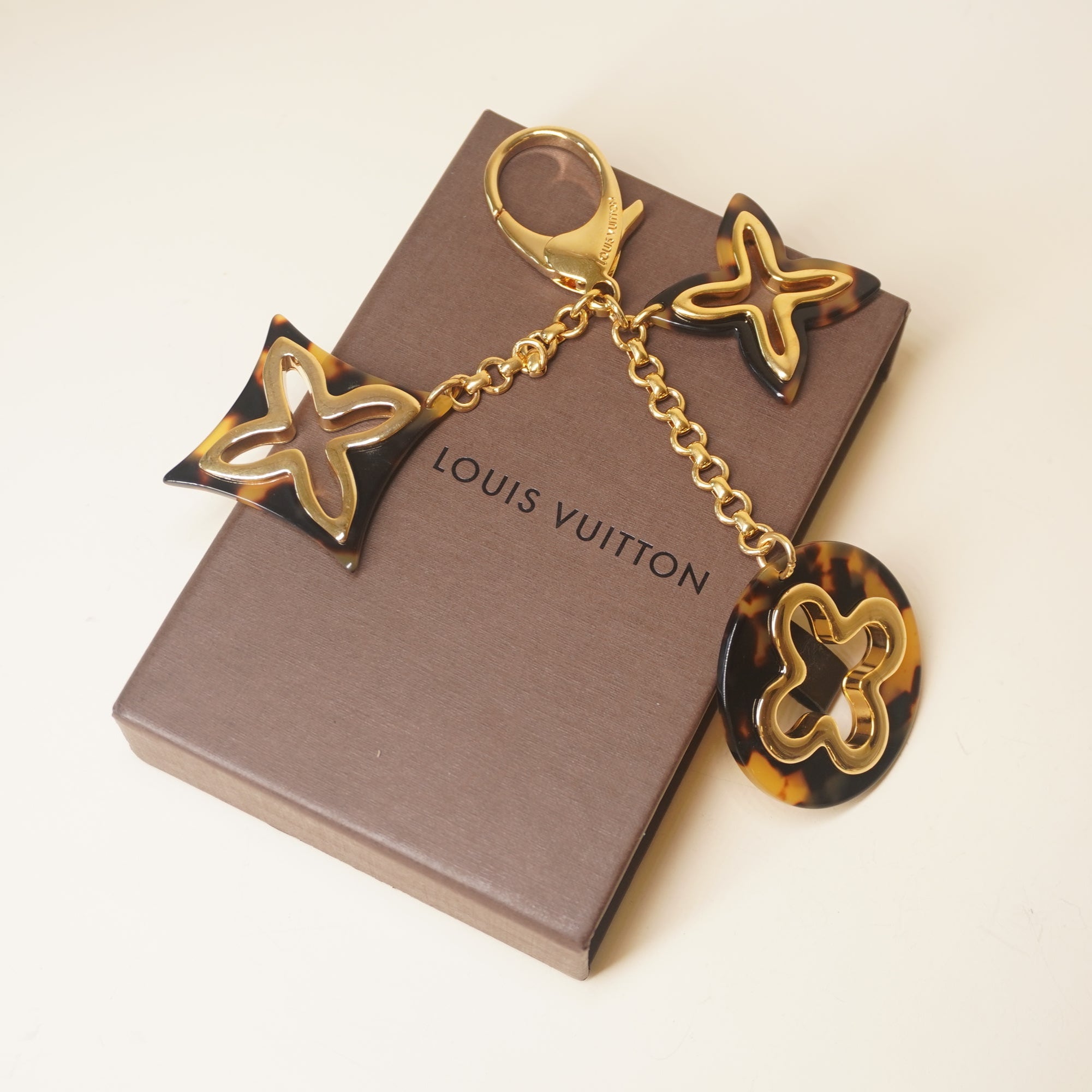 PRE-OWNED LV Insolence Bag Charm Ecaille