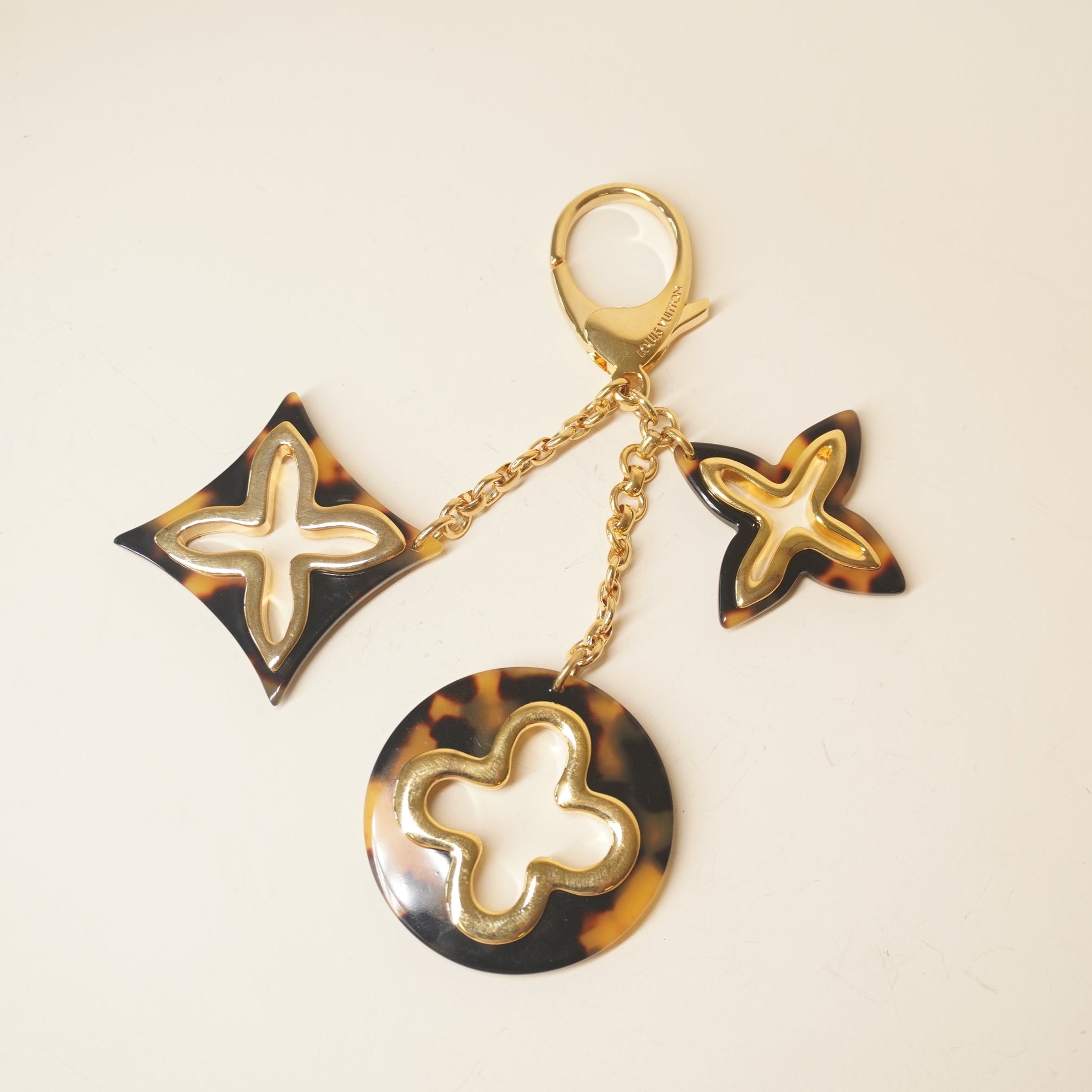 PRE-OWNED LV Insolence Bag Charm Ecaille