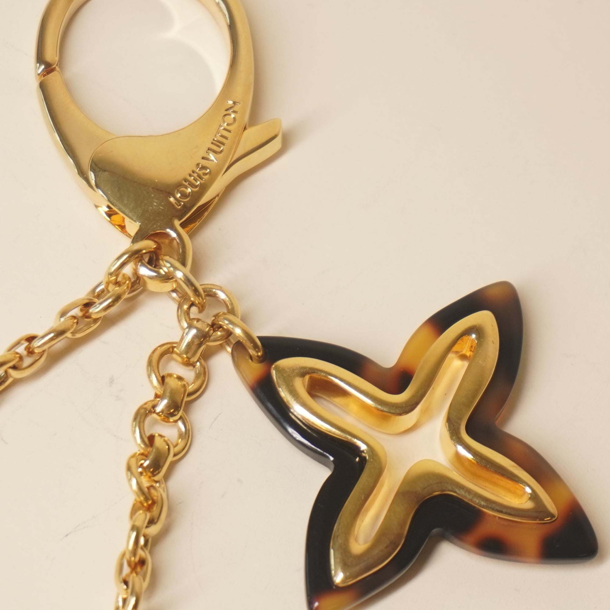 PRE-OWNED LV Insolence Bag Charm Ecaille