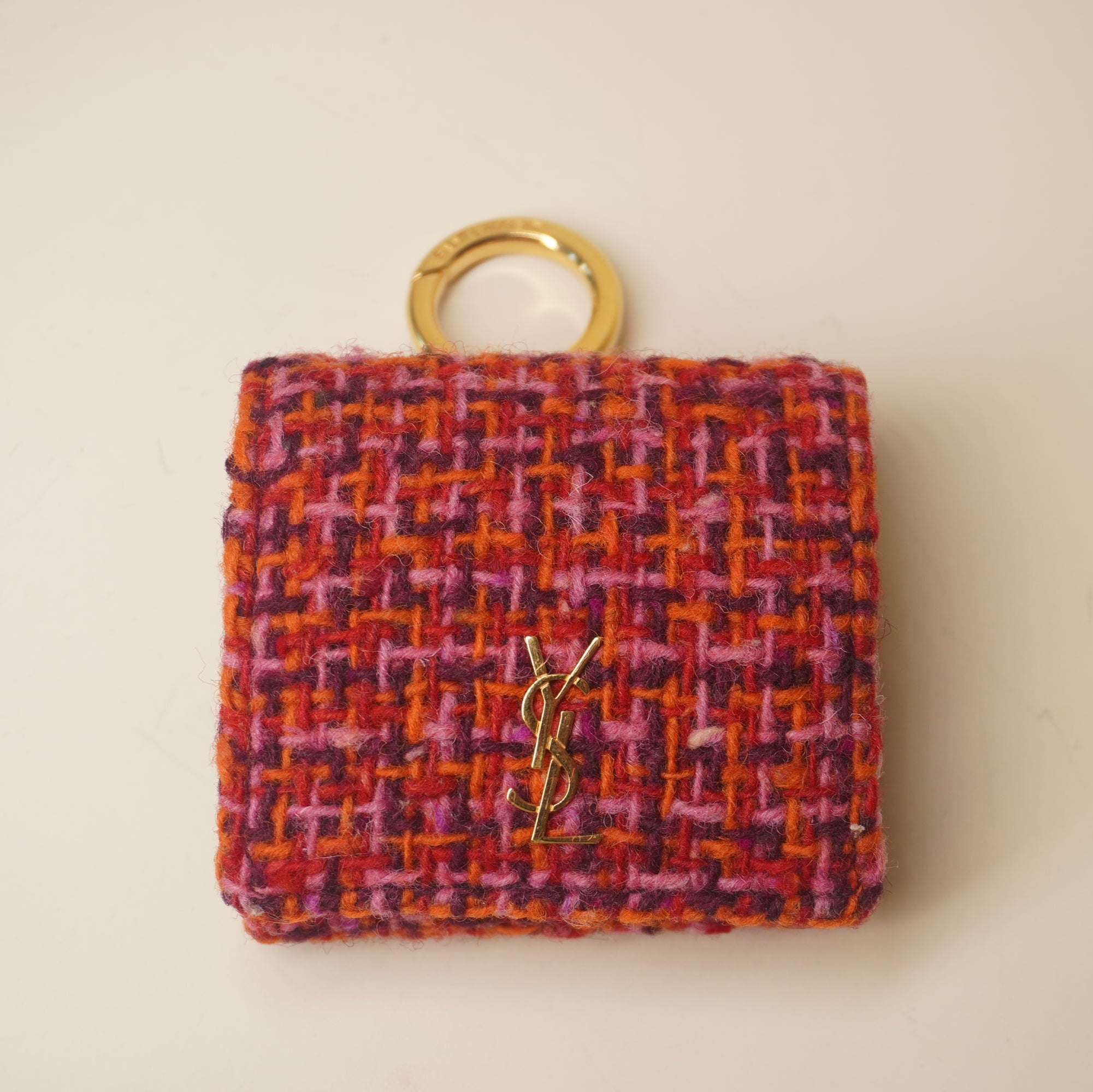 PRE-OWNED Tweed Woven Quadrillage Monogram Airpods Pro Case