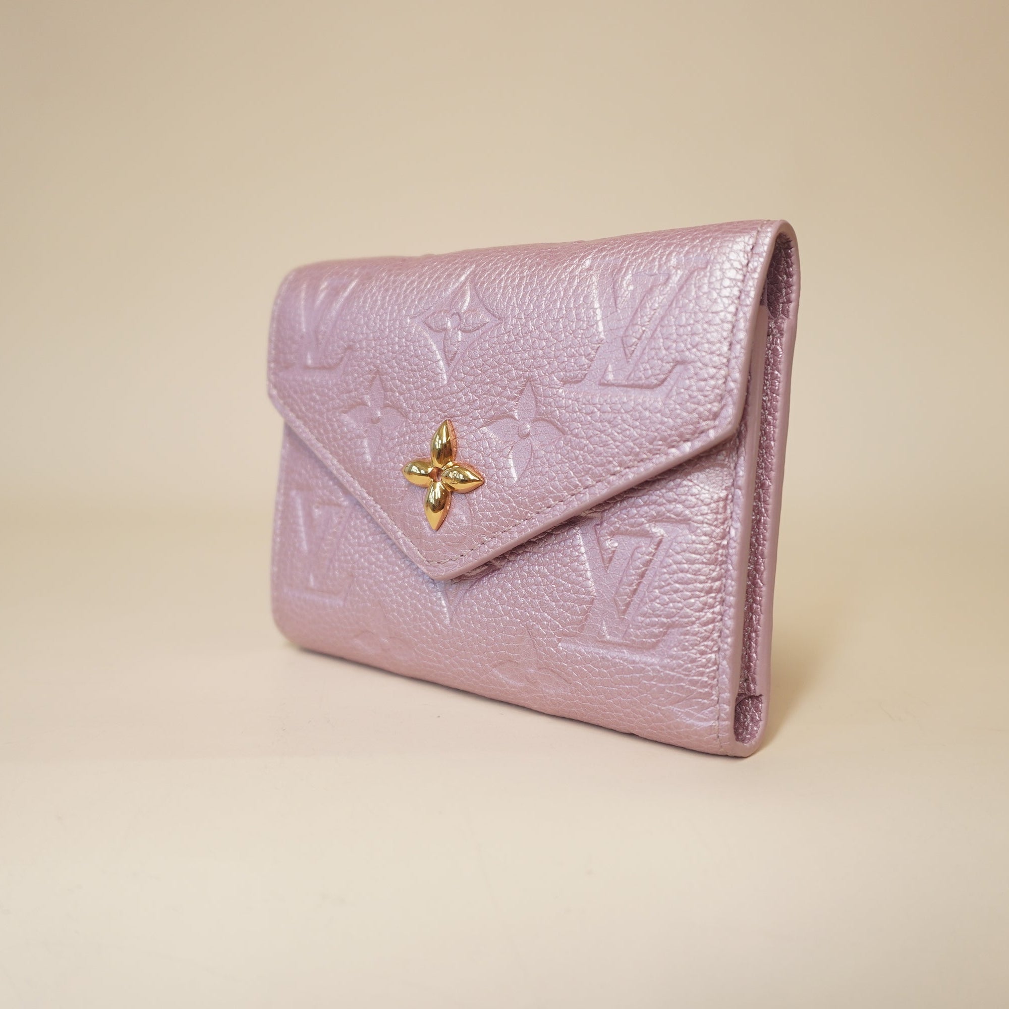 PRE-OWNED Empreinte Monogram Flower Victorine Wallet Pink