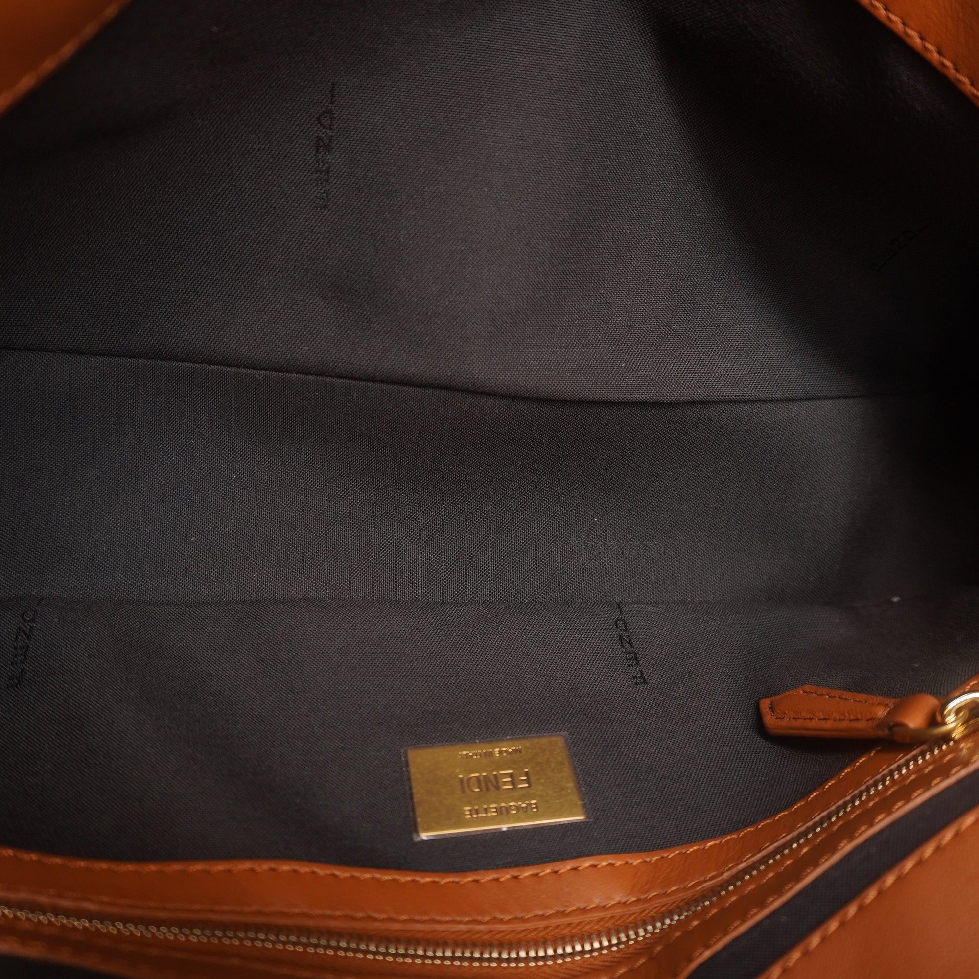 PRE-OWNED Baguette Brown Calfskin Shoulder Bag