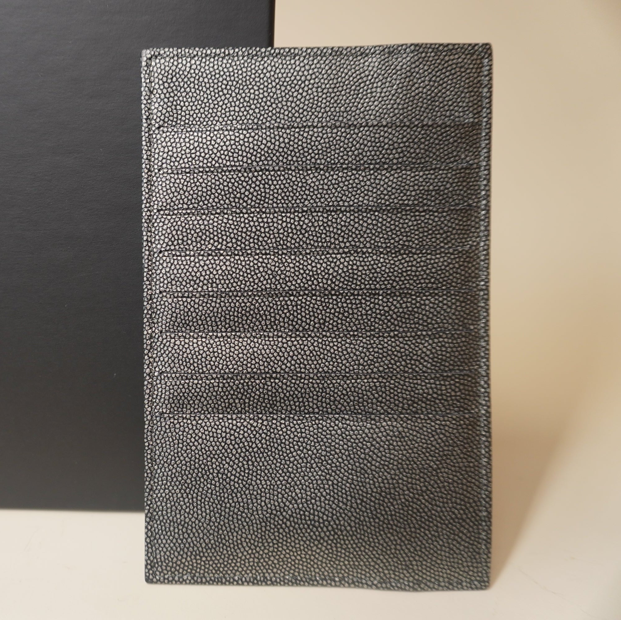 PRE-OWNED Silver Caviar Quilted CC Strap Pouch