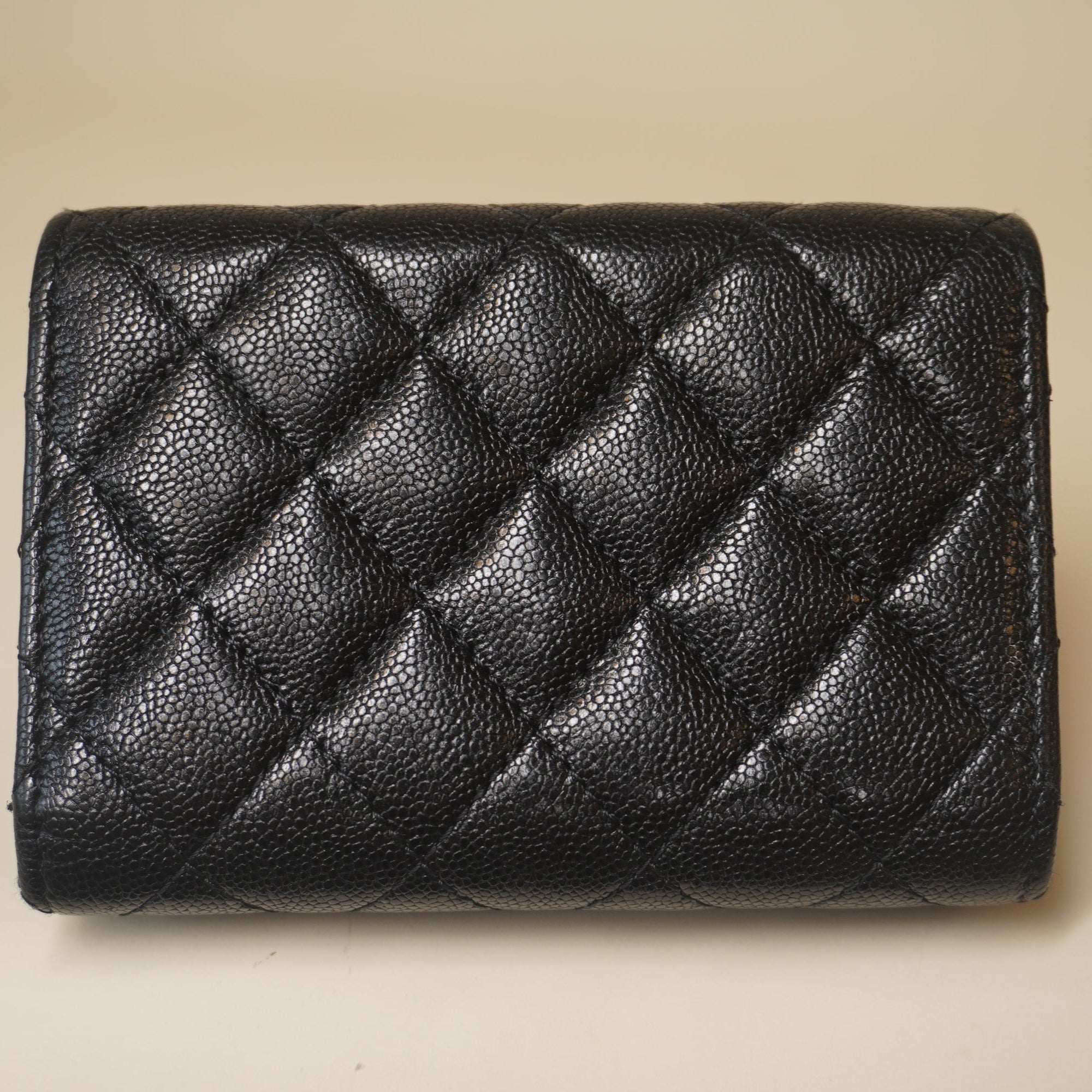PRE-OWNED Le Boy Black Caviar Compact wallet