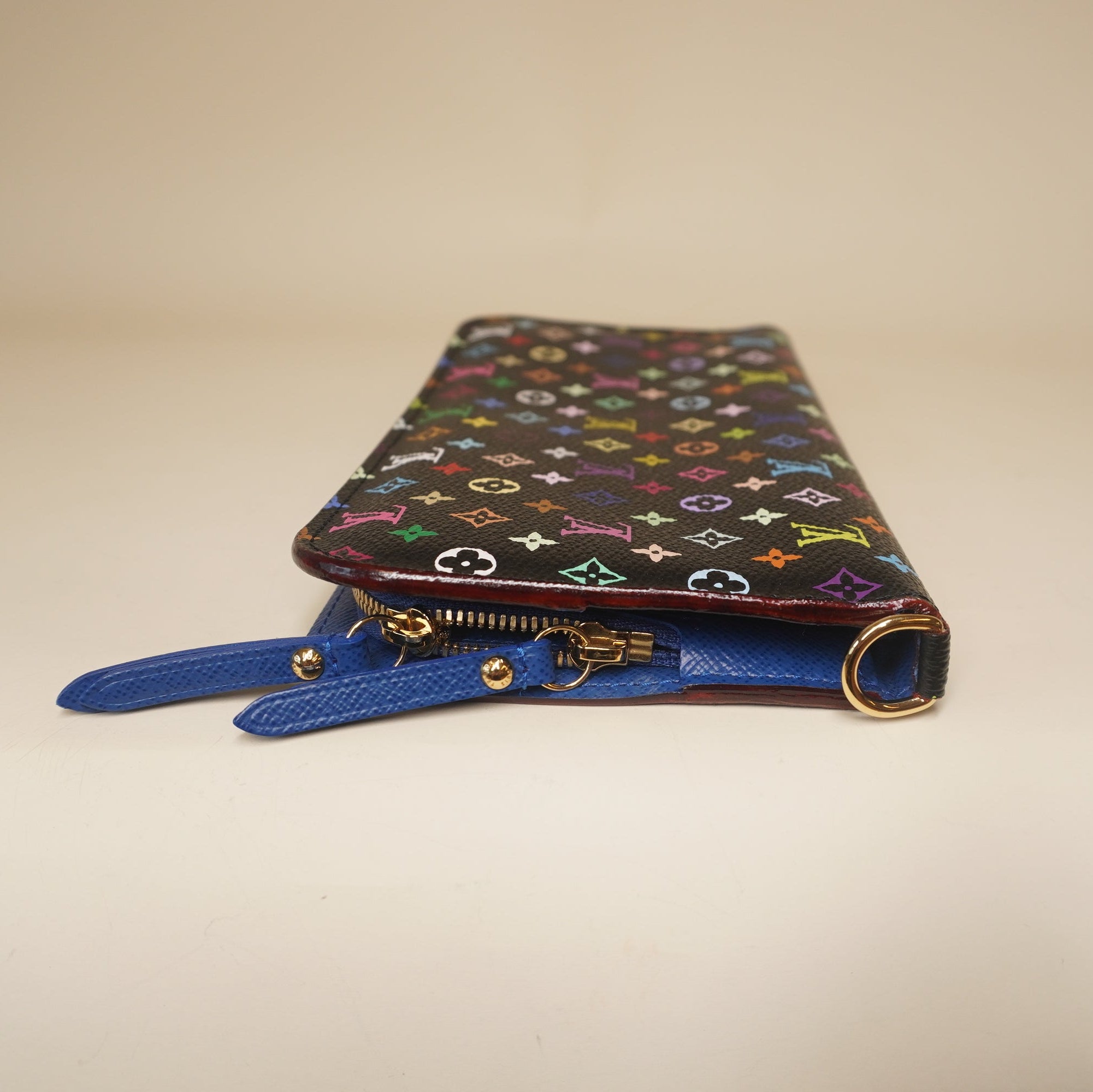 PRE-OWNED LV Blue Inside Monogram Multicolor Insolite Wallet