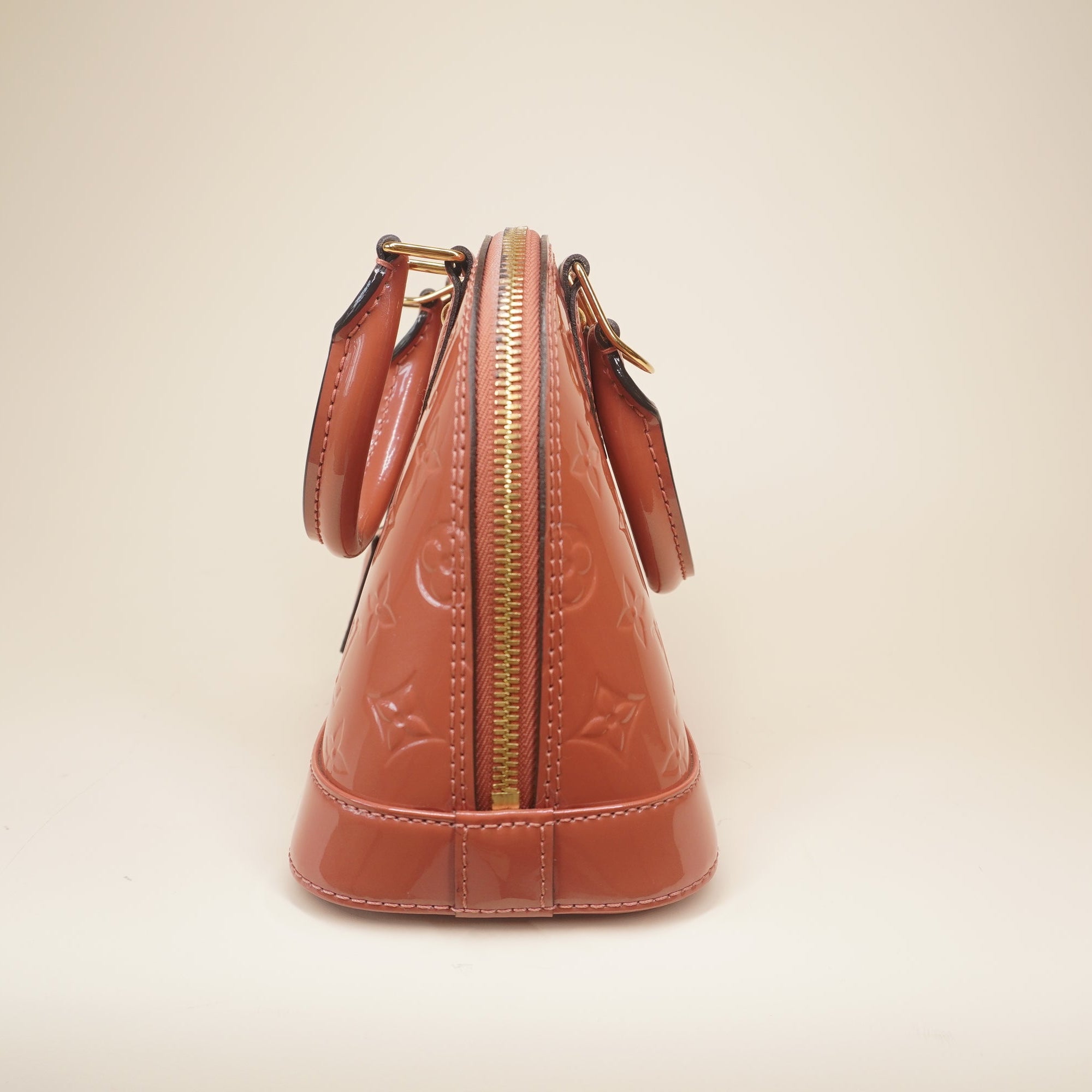 PRE-OWNED Alma BB Dusty Pink Vernis Shoulder Bag