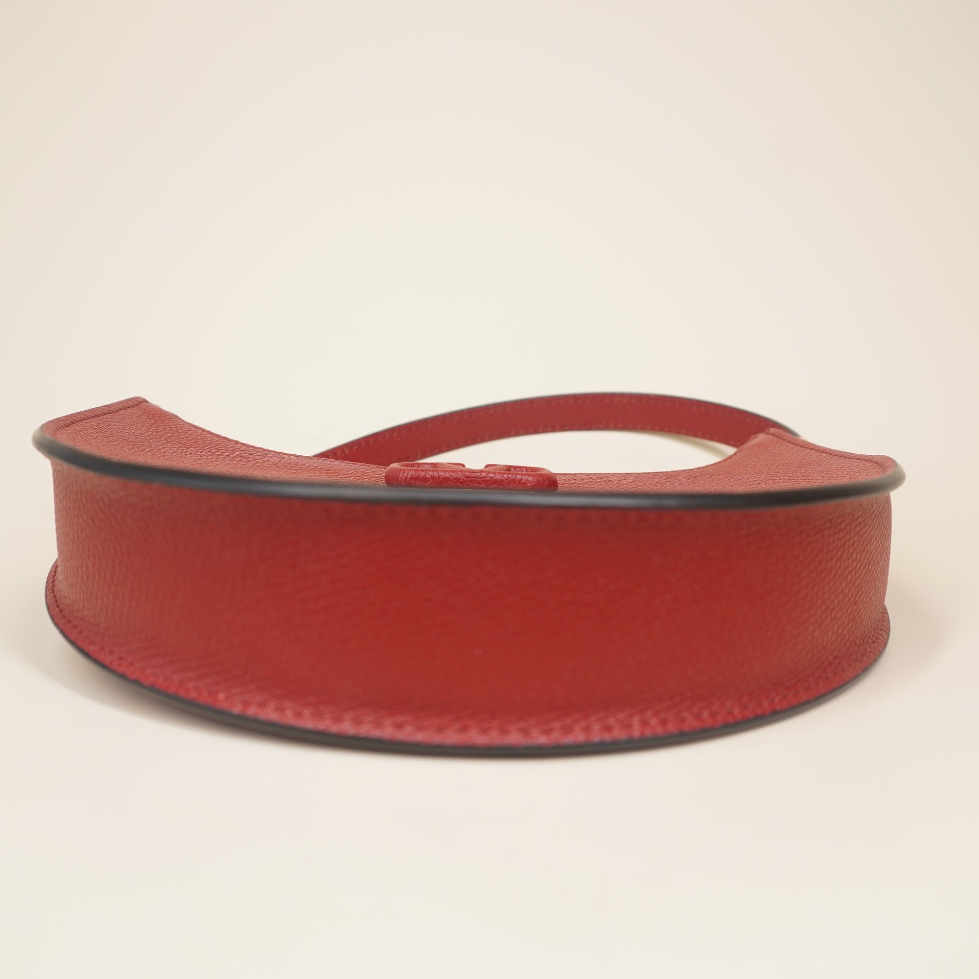 PRE-OWNED Grainy Calfskin Mini Vlogo Hobo Cerise