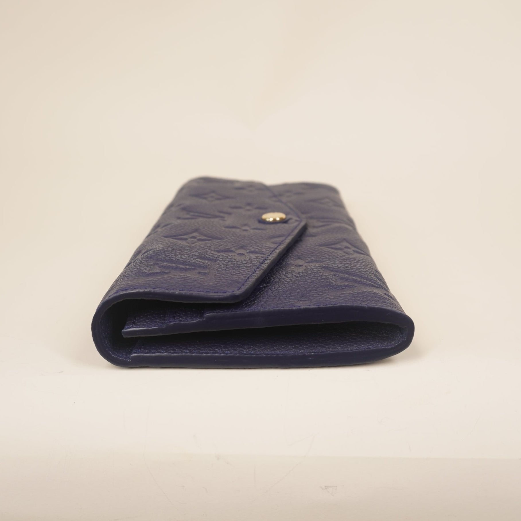PRE-OWNED LV Navy Blue Canvas Empreinte Curieuse Wallet