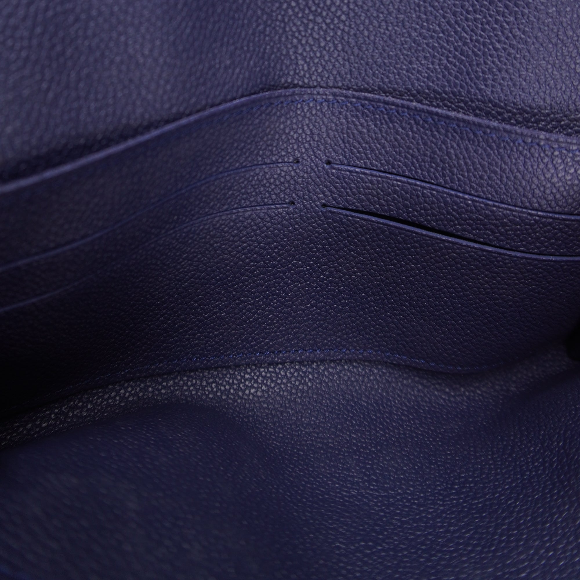 PRE-OWNED LV Navy Blue Canvas Empreinte Curieuse Wallet