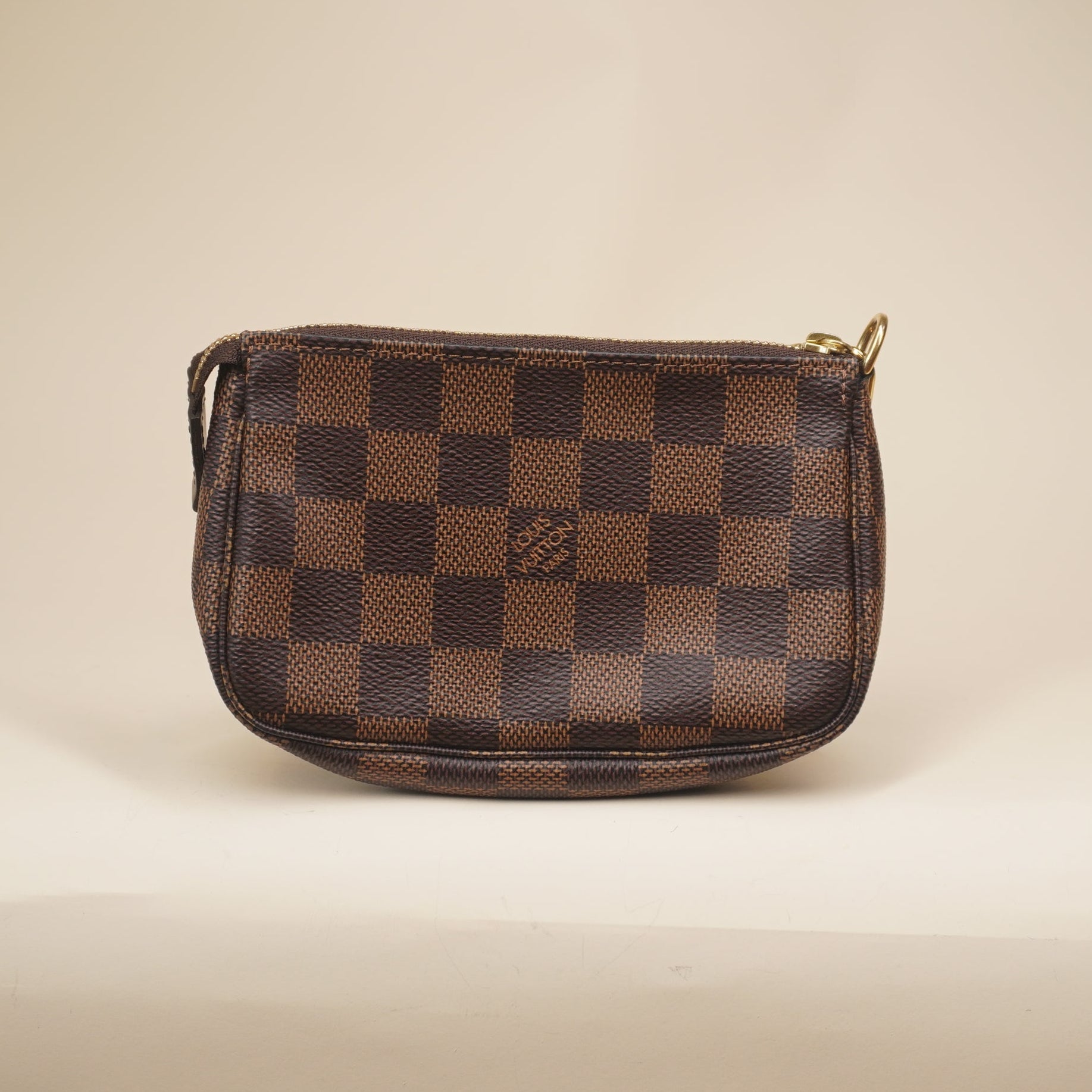 PRE-OWNED LV Damier Ebene Mini Pochette Accessories
