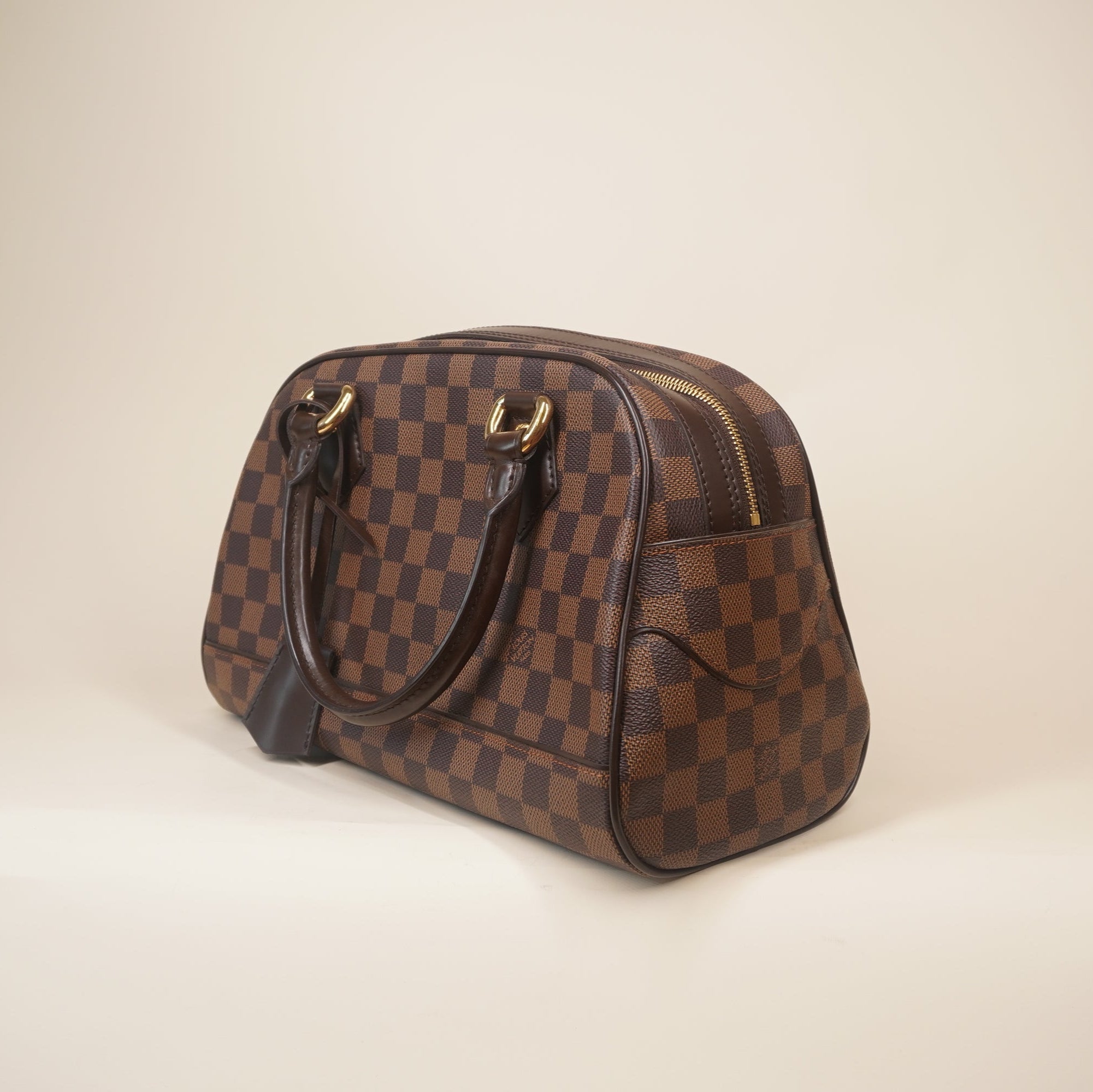 PRE-OWNED LV Damier Ebene Canvas Duomo Boston Bag