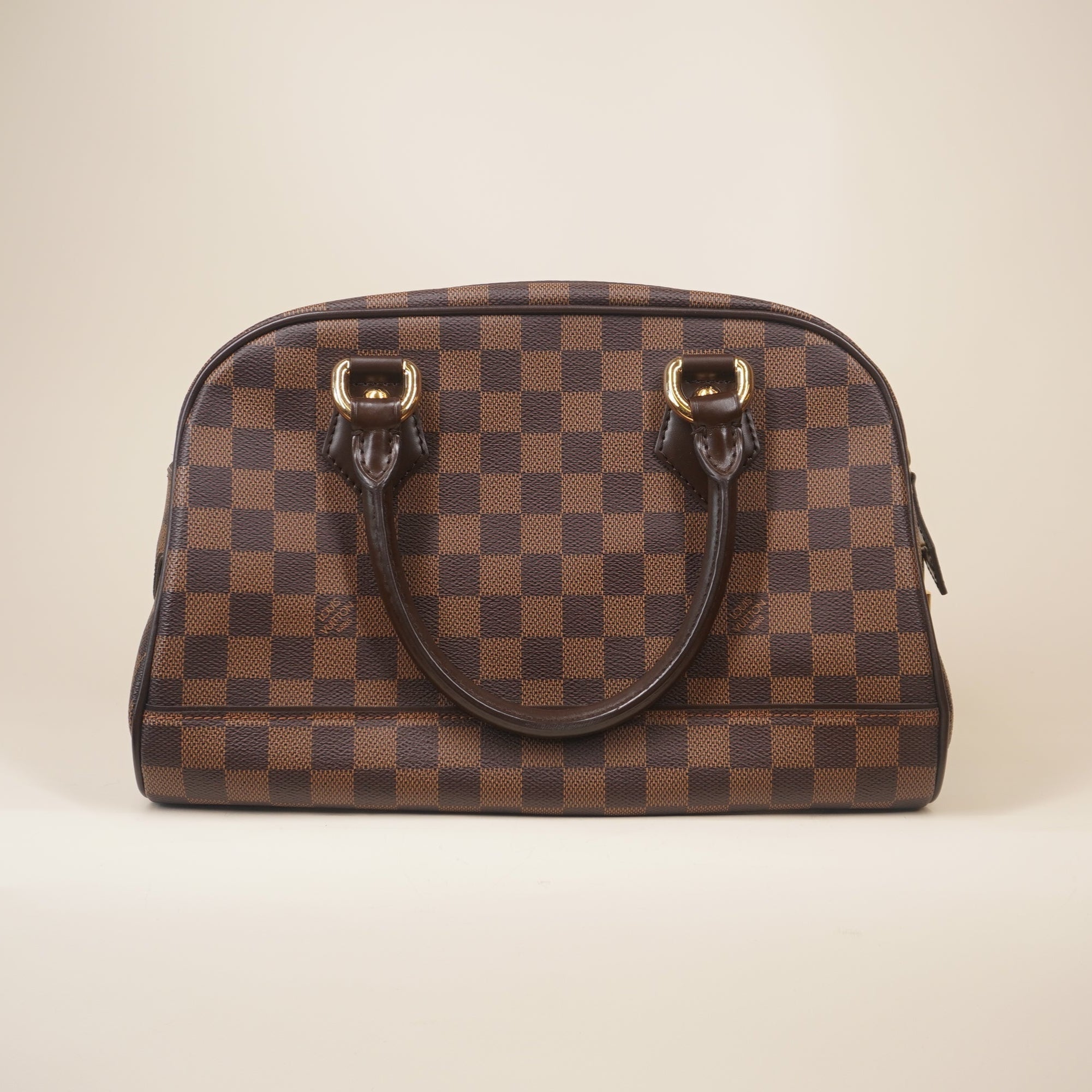 PRE-OWNED LV Damier Ebene Canvas Duomo Boston Bag