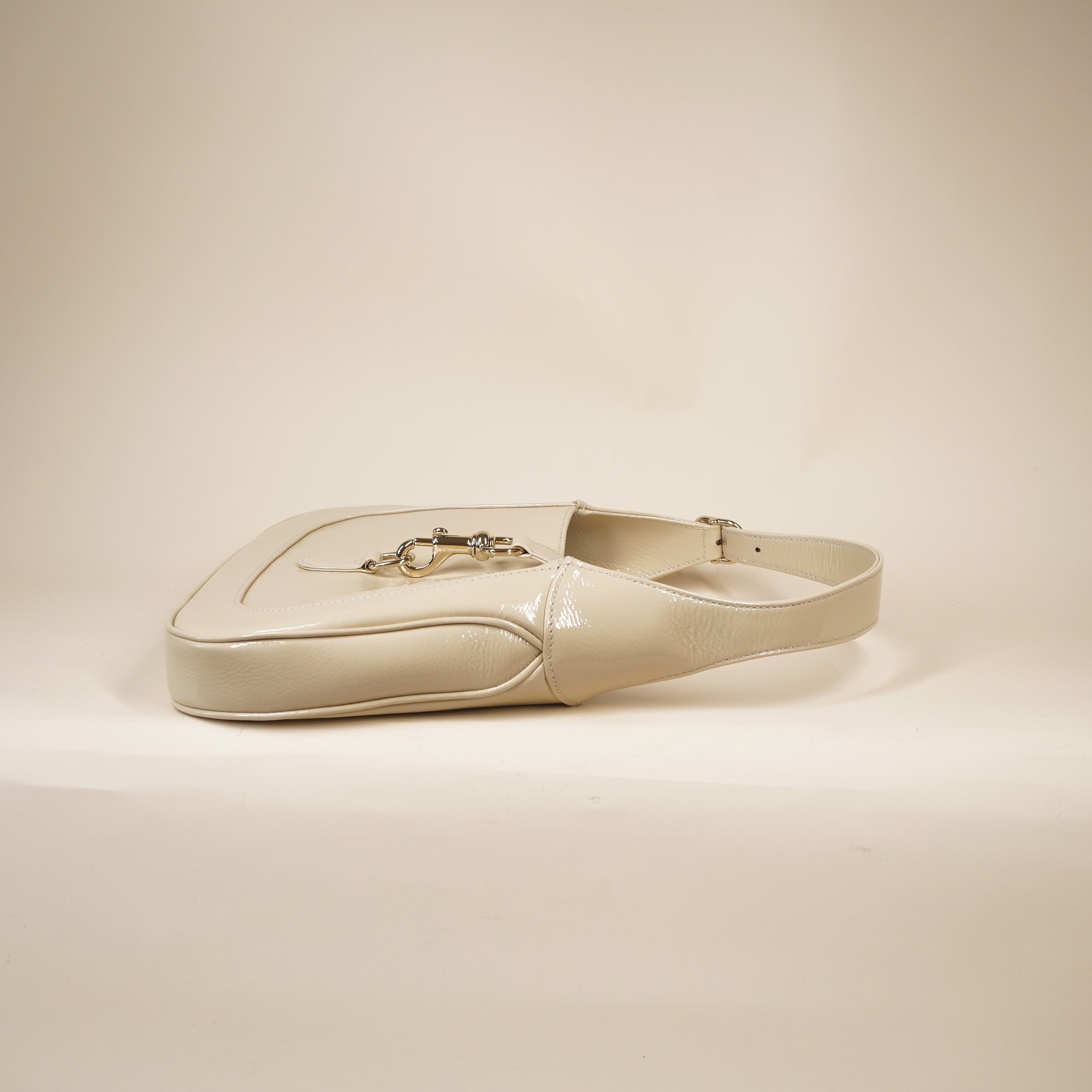 PRE-OWNED Jackie 1961 Shoulder Bag Cream Patent Leather