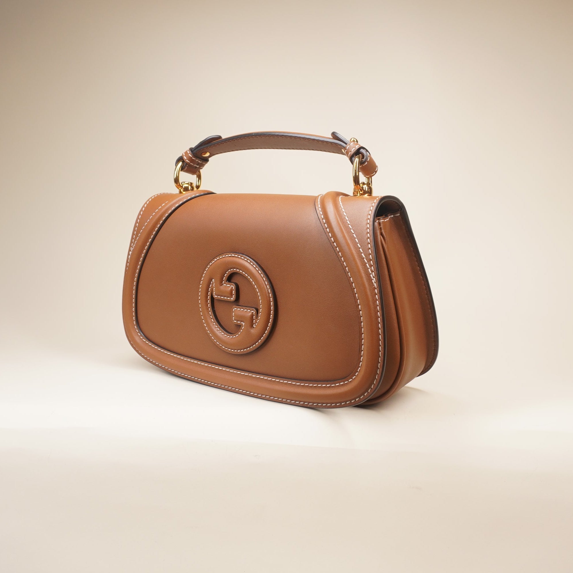 PRE-OWNED Blondie Medium Handbag or Shoulderbag Brown Leather