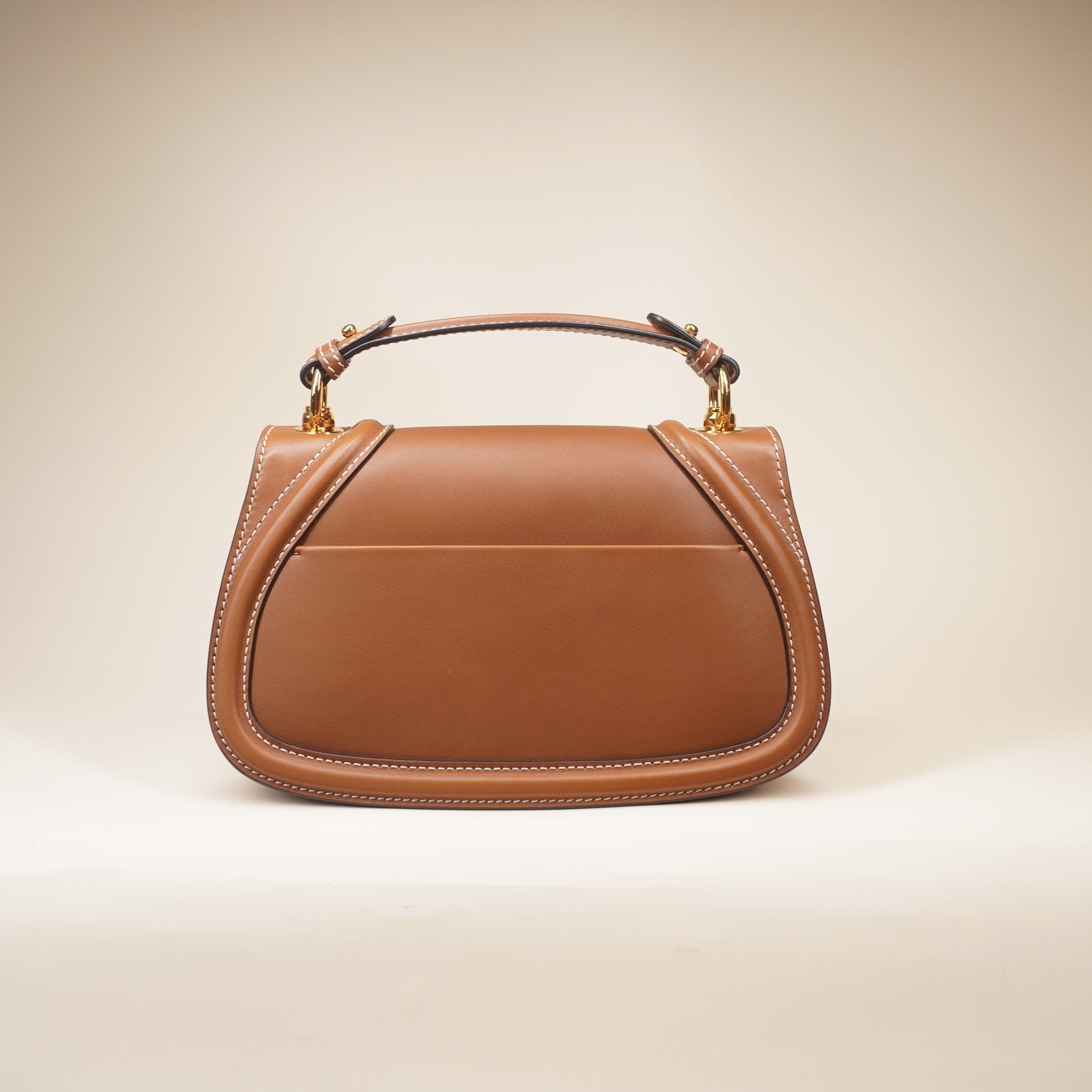 PRE-OWNED Blondie Medium Handbag or Shoulderbag Brown Leather