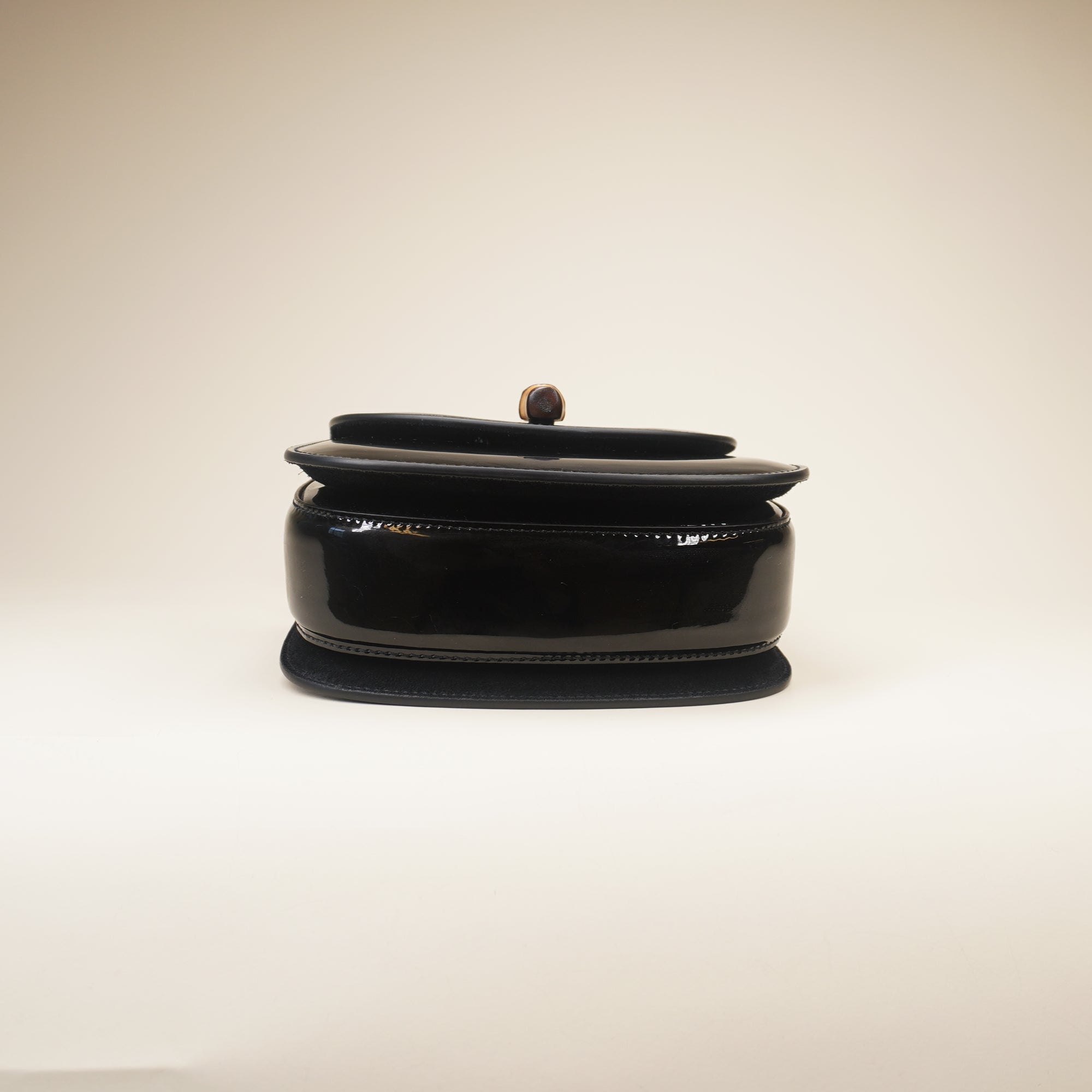 PRE-OWNED GG Bamboo 1947 Black Vernis Shoulder Bag