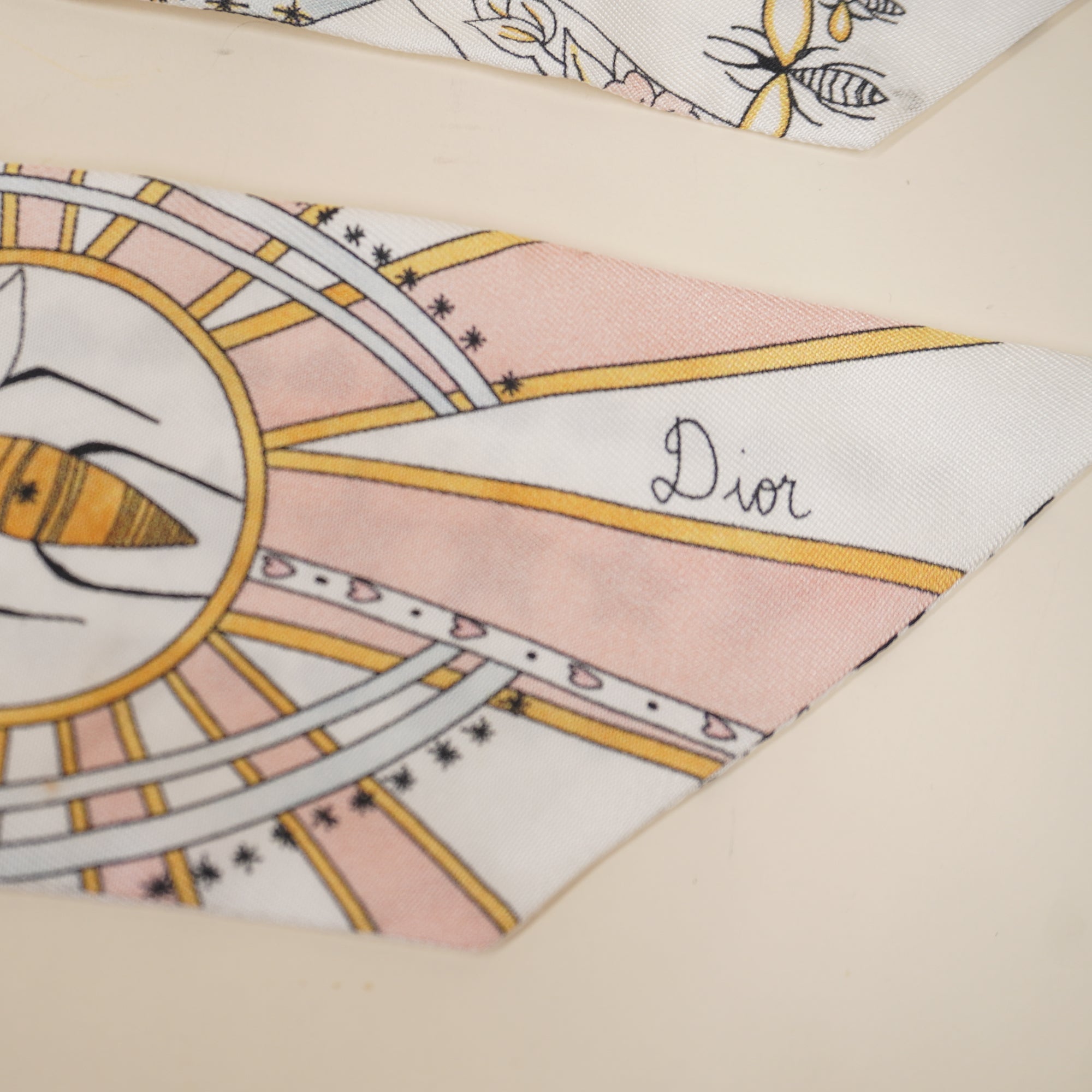 PRE-OWNED Silk High Priestess Tarot Mitzah Scarf Off White