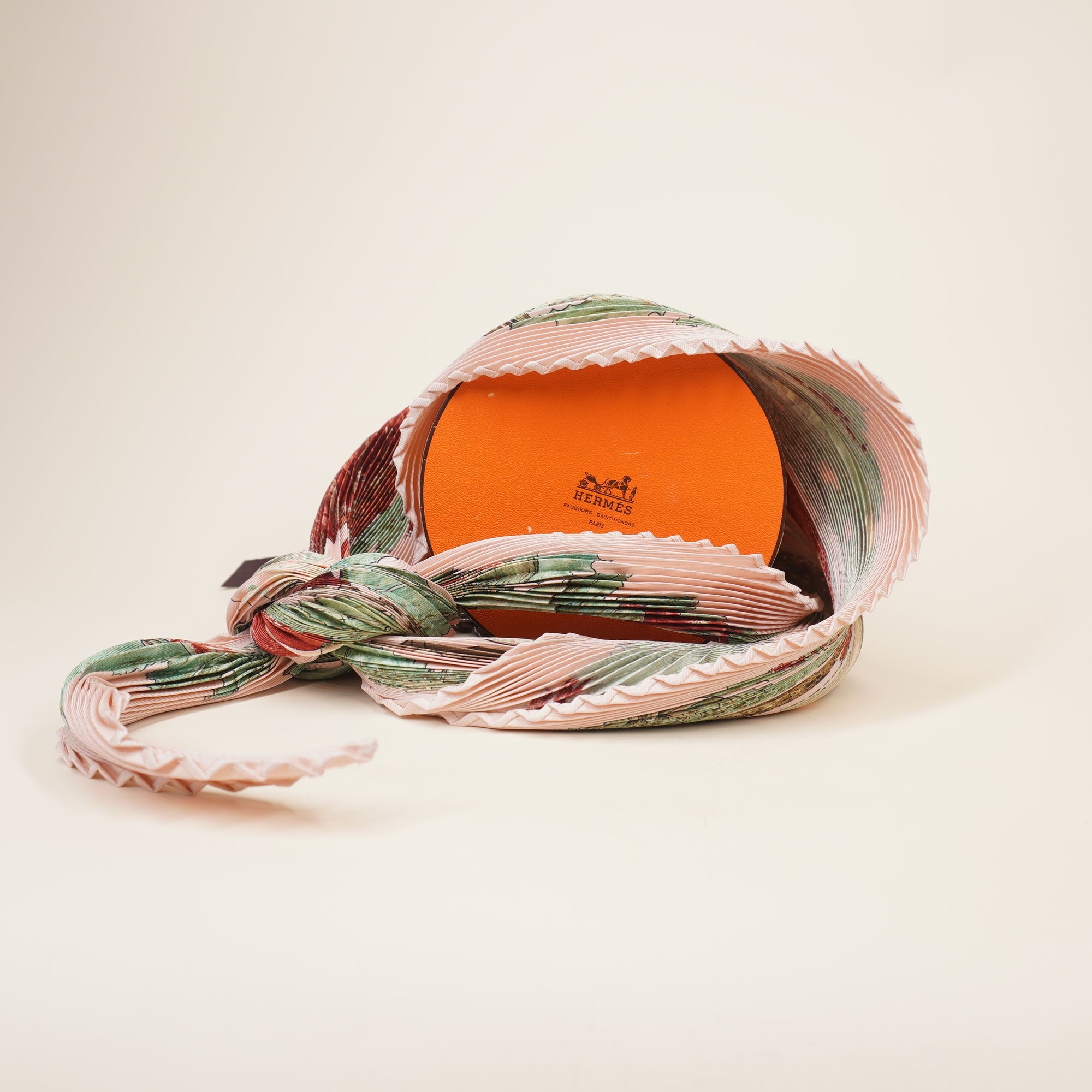 PRE-OWNED Caleprice Scarf Light Pink Bordeaux Multi