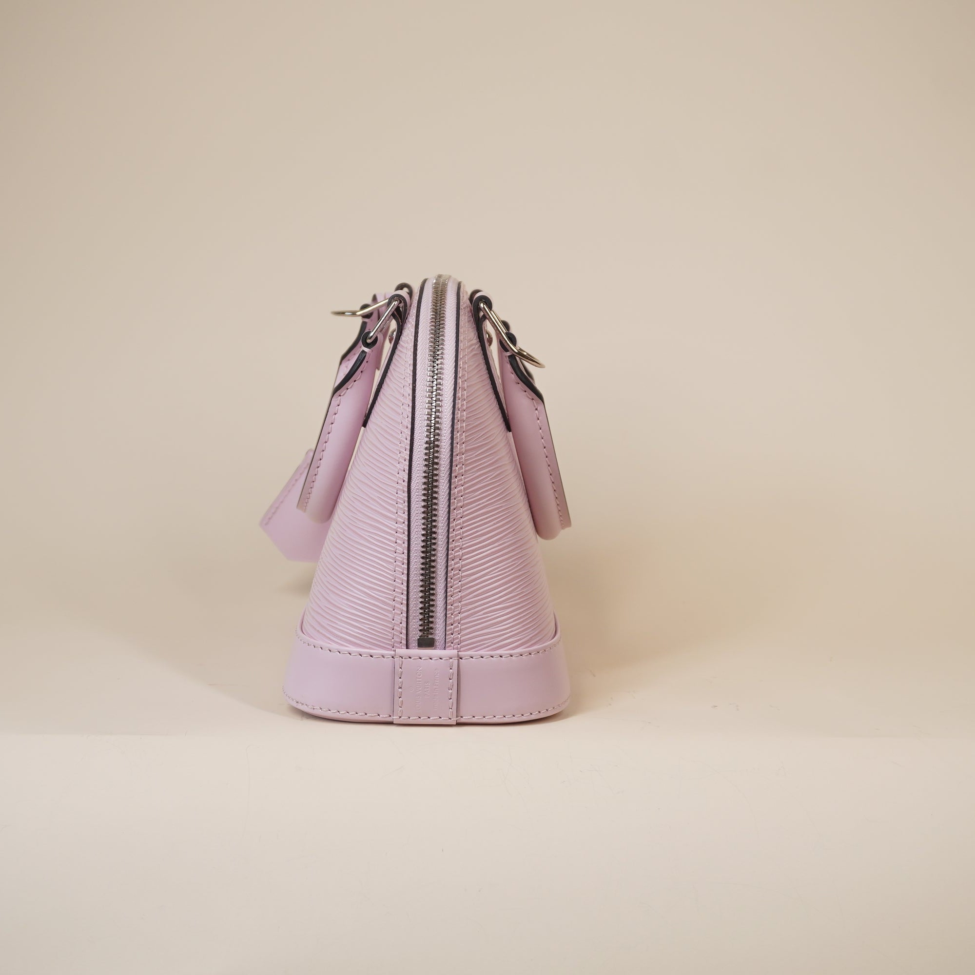 PRE-OWNED Epi Jacquard Alma BB Pink Shoulder Bag