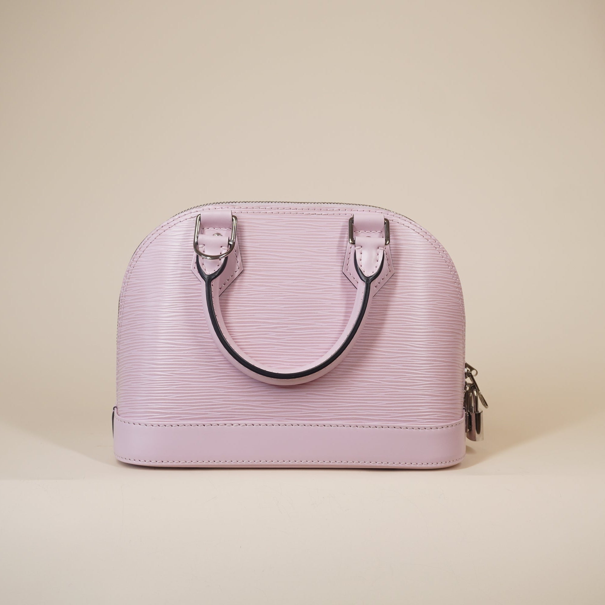 PRE-OWNED Epi Jacquard Alma BB Pink Shoulder Bag