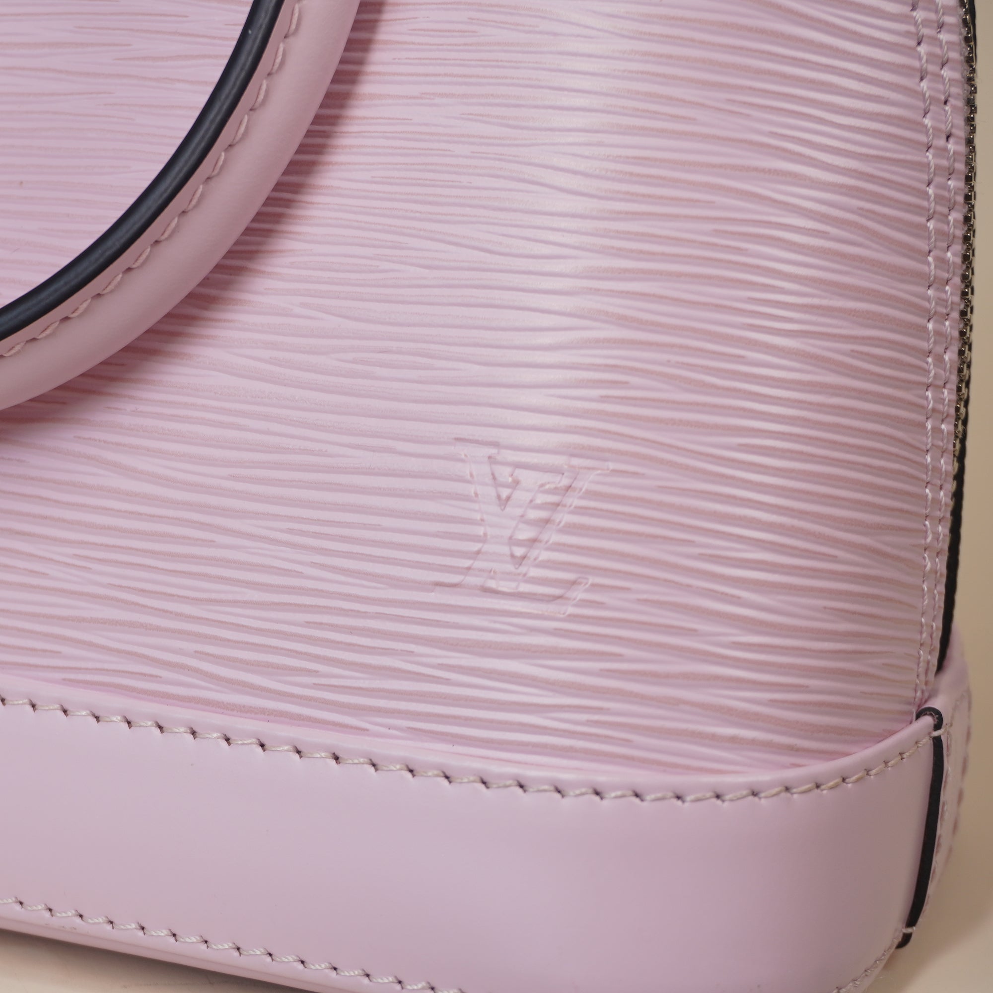 PRE-OWNED Epi Jacquard Alma BB Pink Shoulder Bag