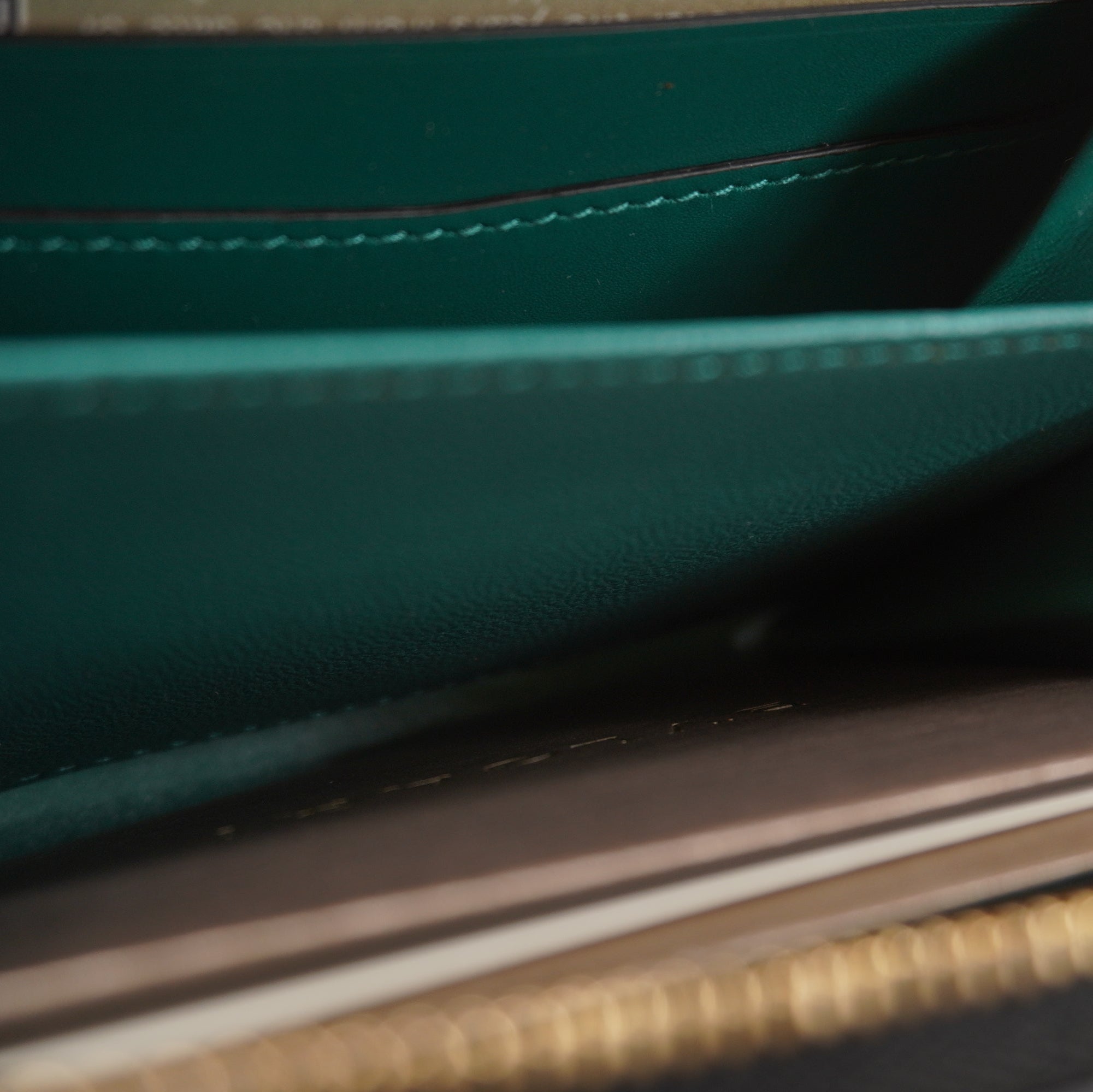 PRE-OWNED Black Calfskin Serpenti Zip Around Wallet