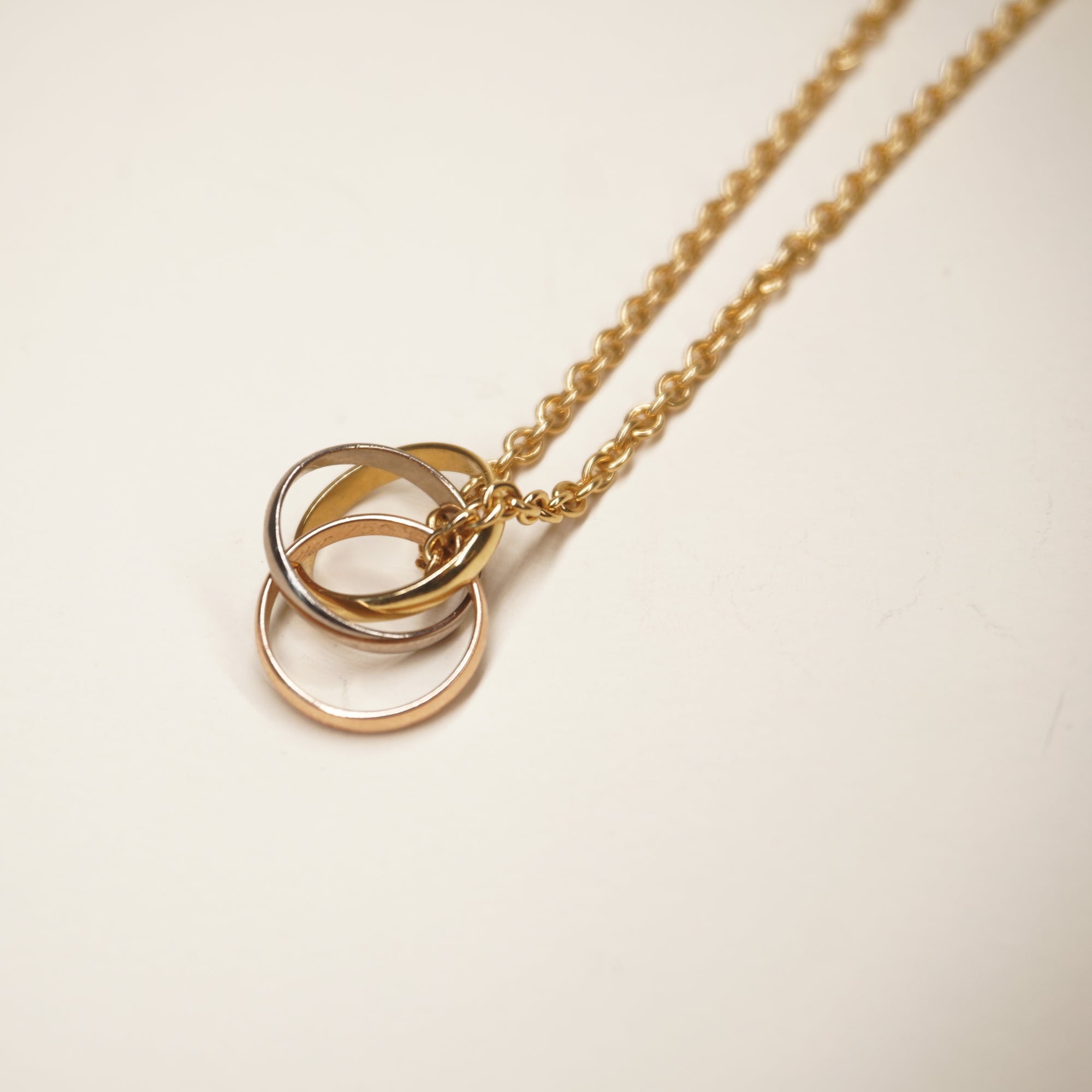 PRE-OWNED Cartier Trinity Necklace 18K Tri-color
