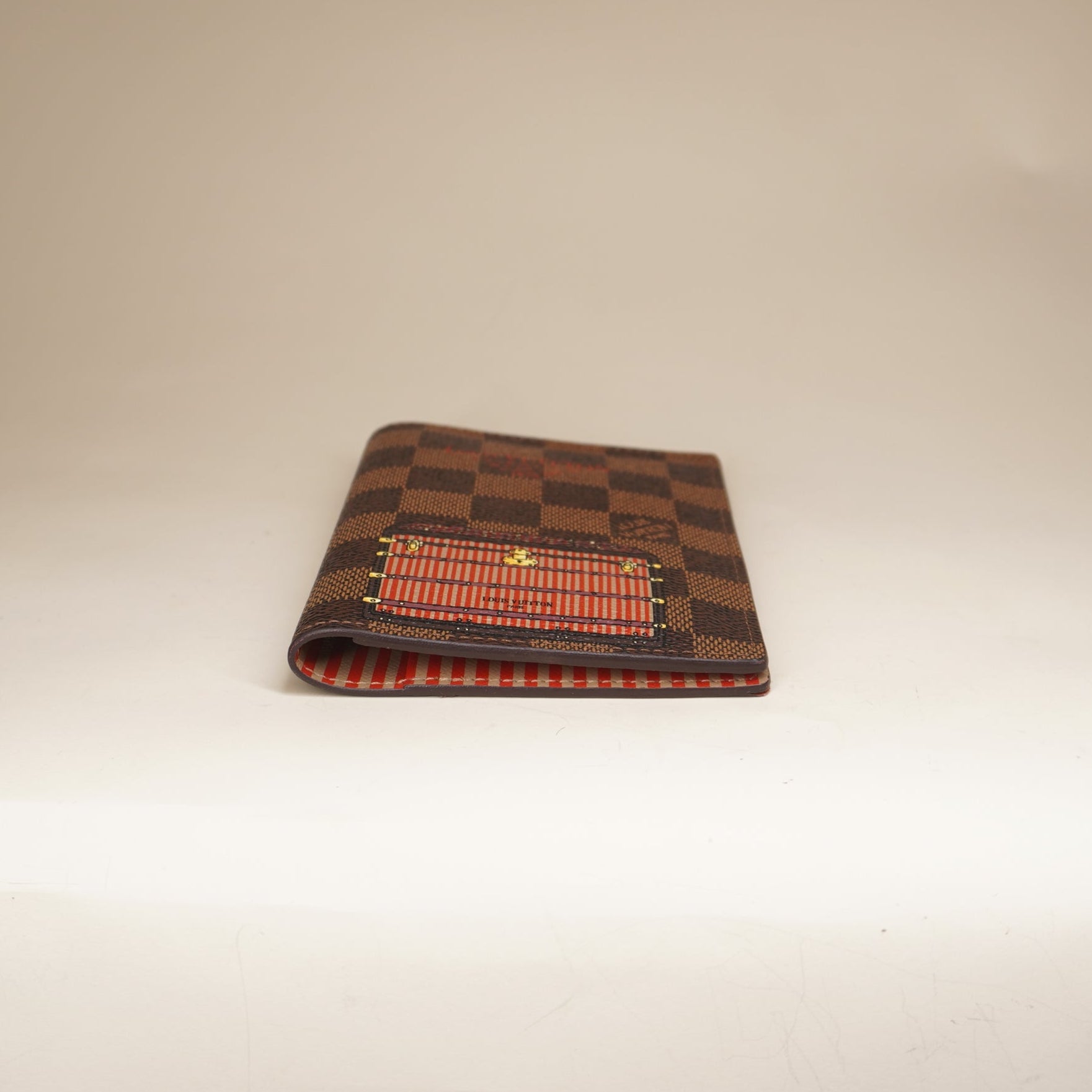 PRE-OWNED LV Damier Ebene Trunks and Locks Passport Holder