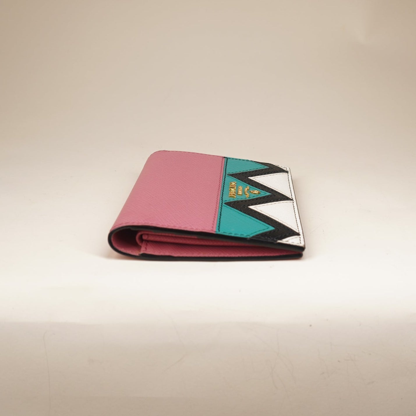 PRE-OWNED Short Wallet Leather Multiple Colors Pink