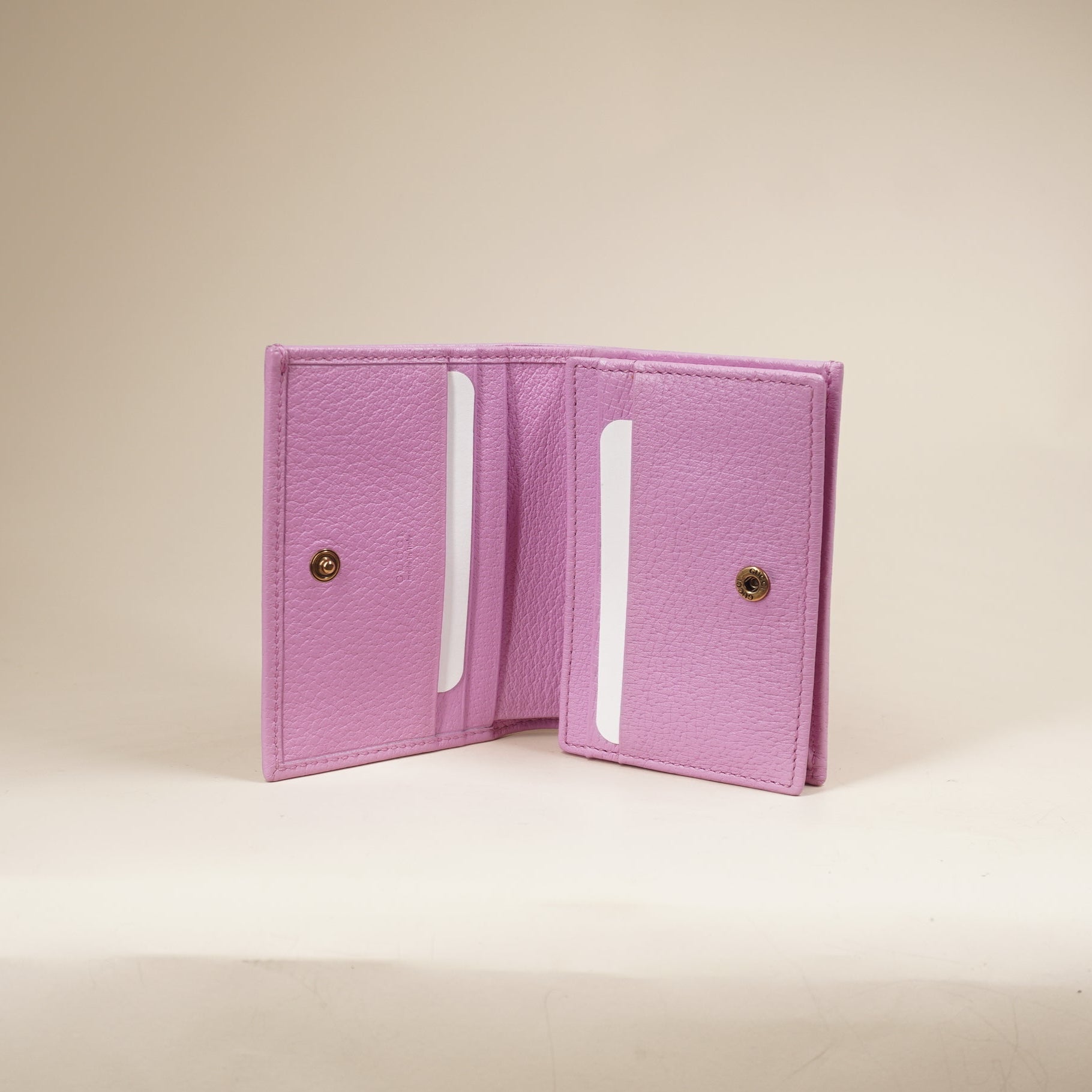 PRE-OWNED GG Pink Crystals Marmont Bifold Card Holder