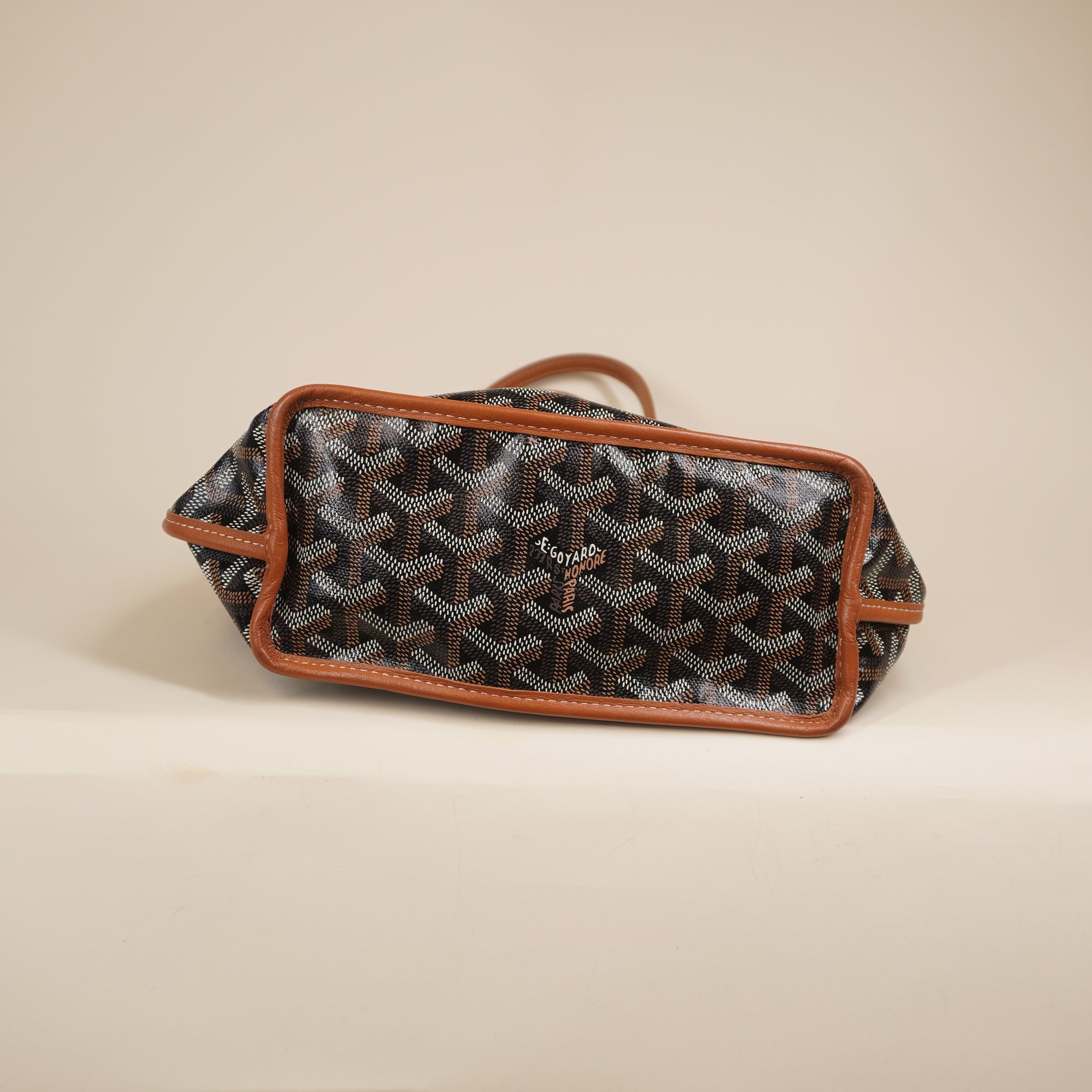 PRE-OWNED Goyardine Reversible Mini Anjou Black