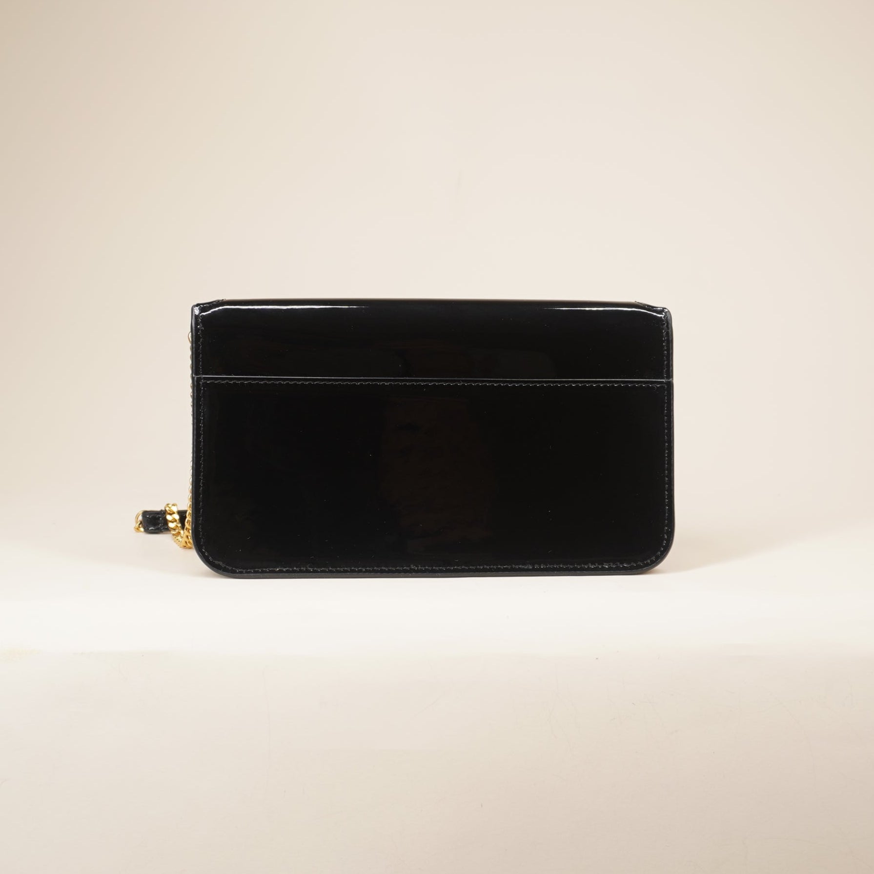 PRE-OWNED Black Kate Link Vernis Shoulder Bag