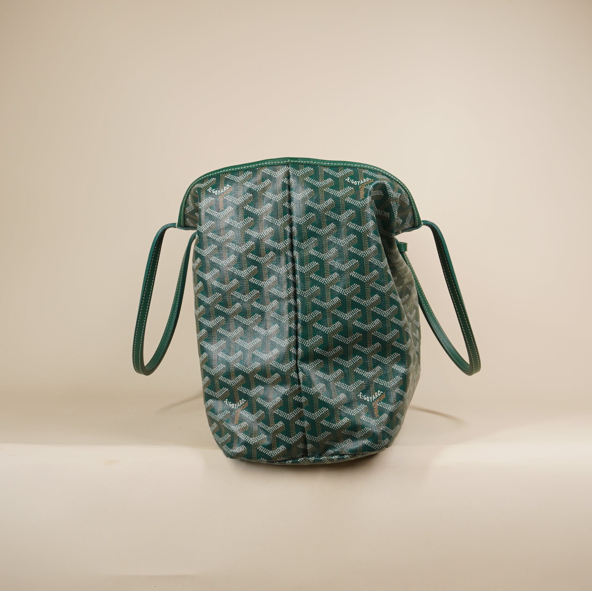 PRE-OWNED Green Goyardine Saint Louis PM Shoulder Bag