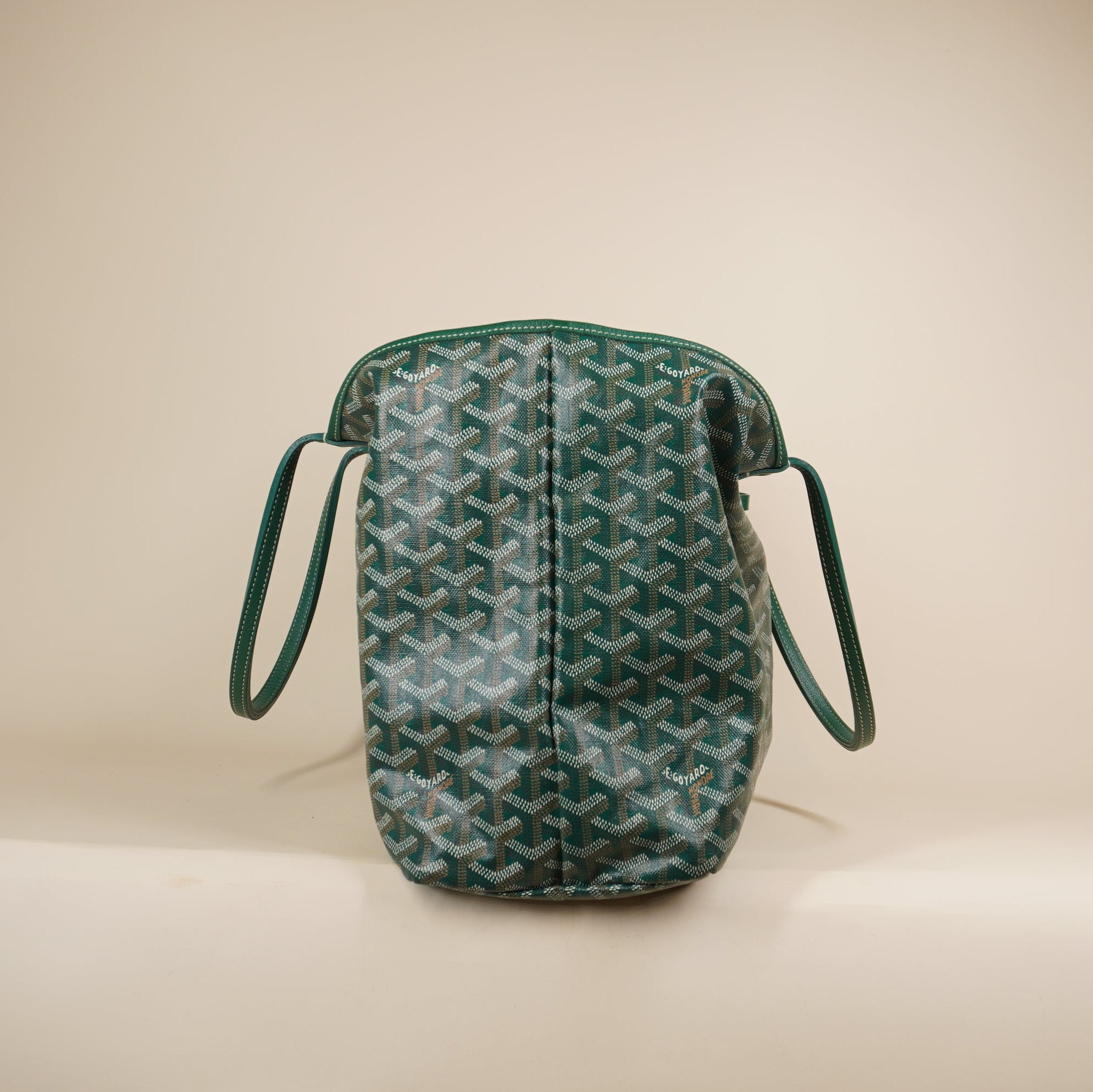 PRE-OWNED Green Goyardine Saint Louis PM Shoulder Bag