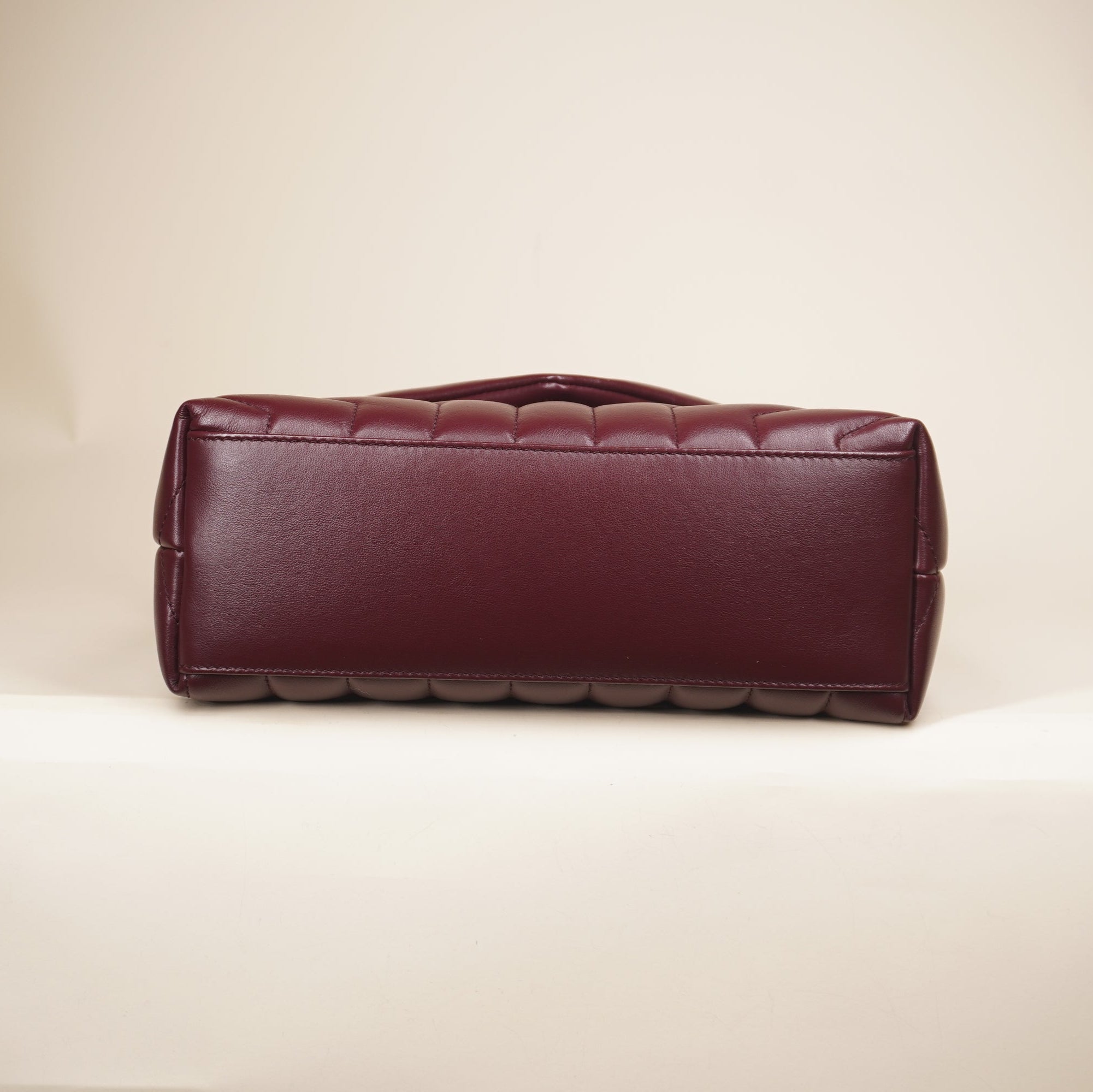 PRE-OWNED Satchel Rouge Legion Calfskin Small Loulou Shoulder Bag