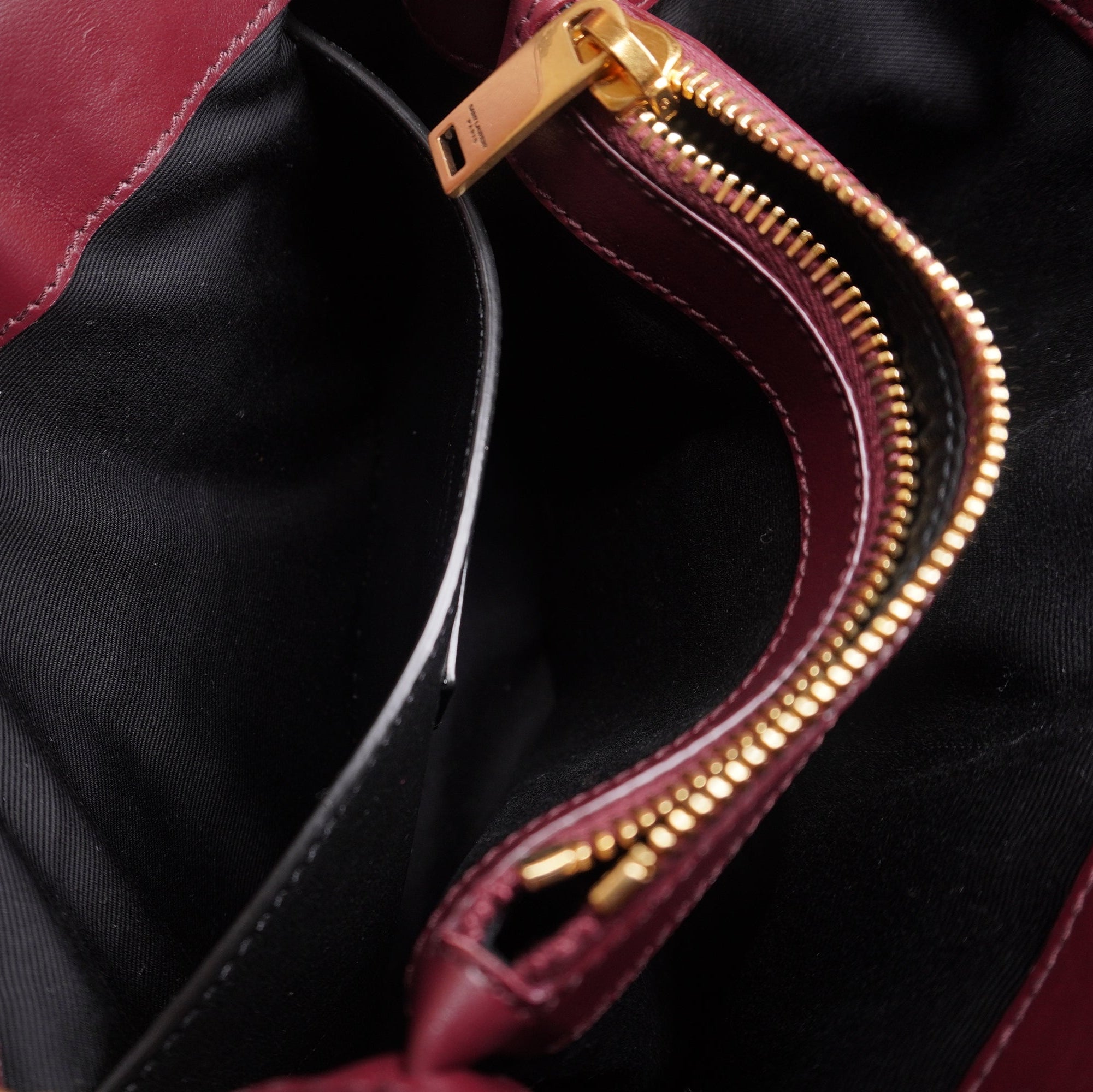 PRE-OWNED Satchel Rouge Legion Calfskin Small Loulou Shoulder Bag