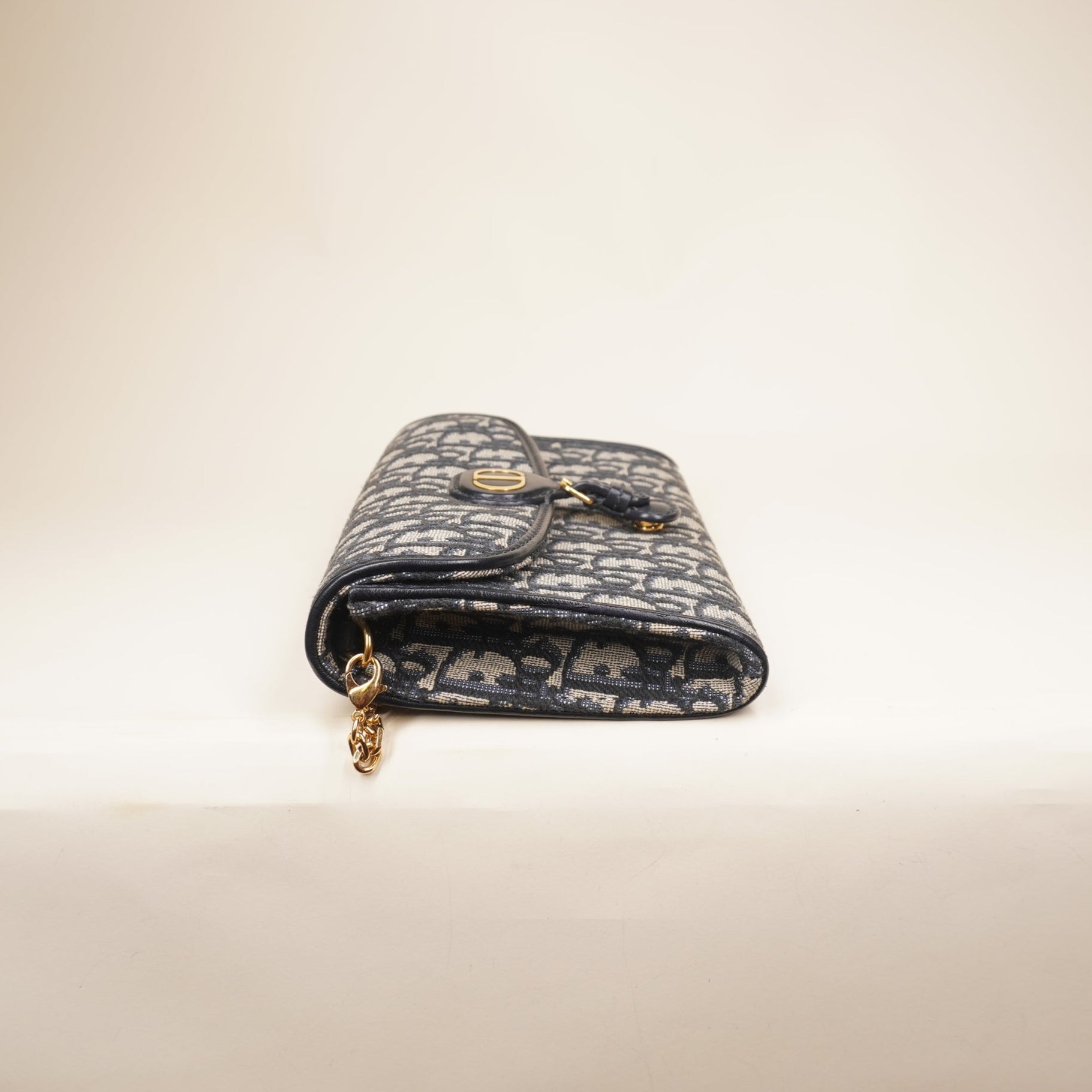 PRE-OWNED Oblique Bobby East West Pouch With Chain