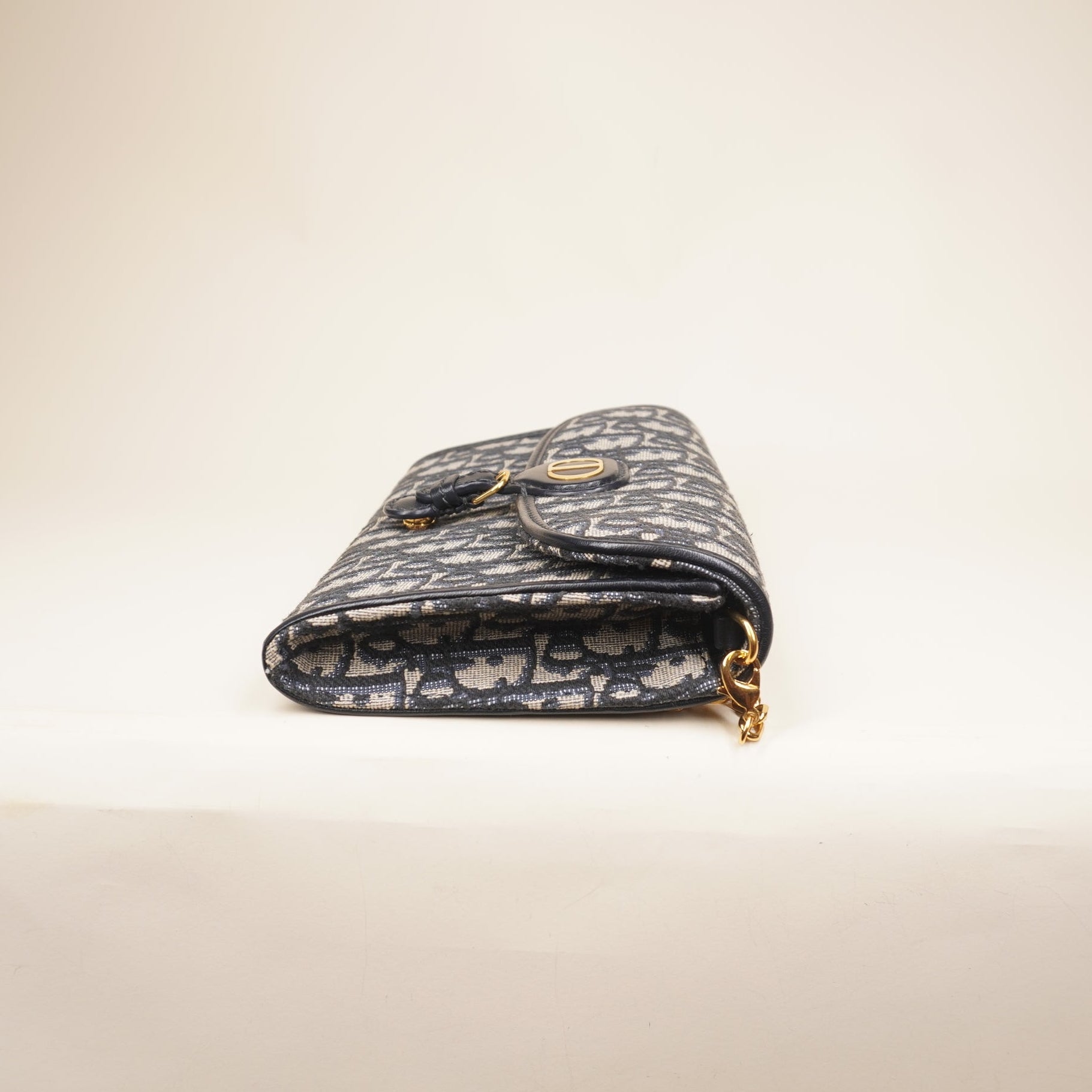 PRE-OWNED Oblique Bobby East West Pouch With Chain