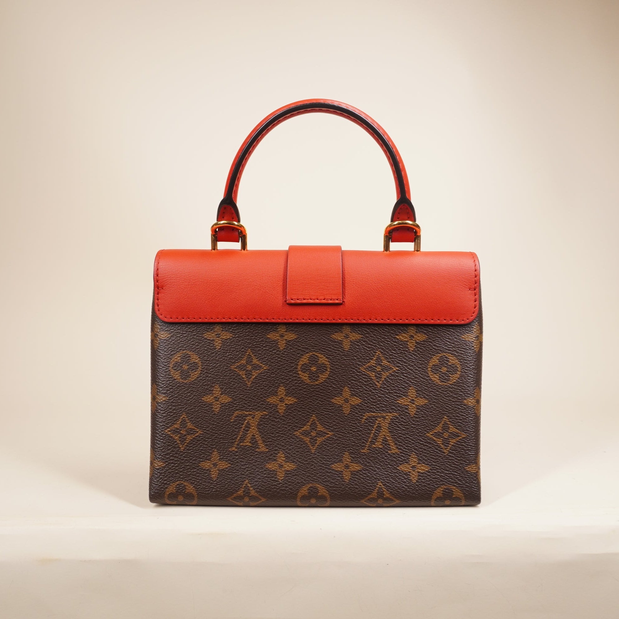 PRE-OWNED LV Monogram Locky BB Coquelicot Shoulder Bag
