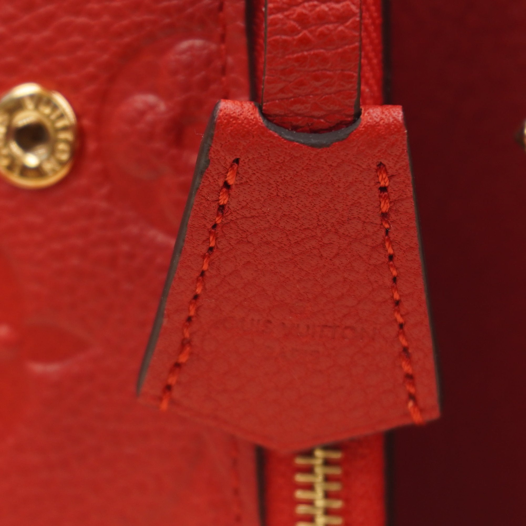 PRE-OWNED LV Red Empreinte Pont-Neuf Compact Wallet