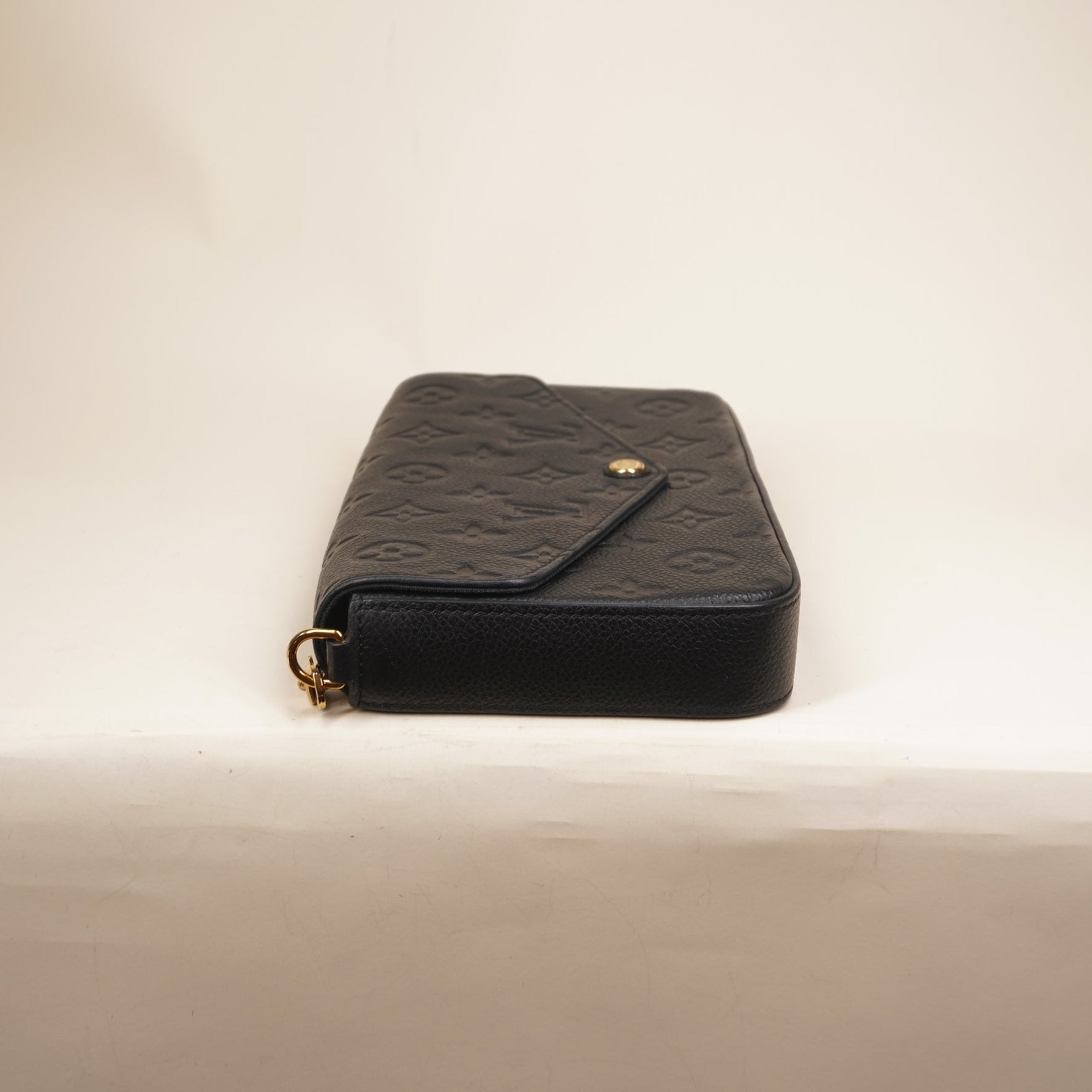 PRE-OWNED LV Empreinte Pochette Felicie Chain Wallet Black